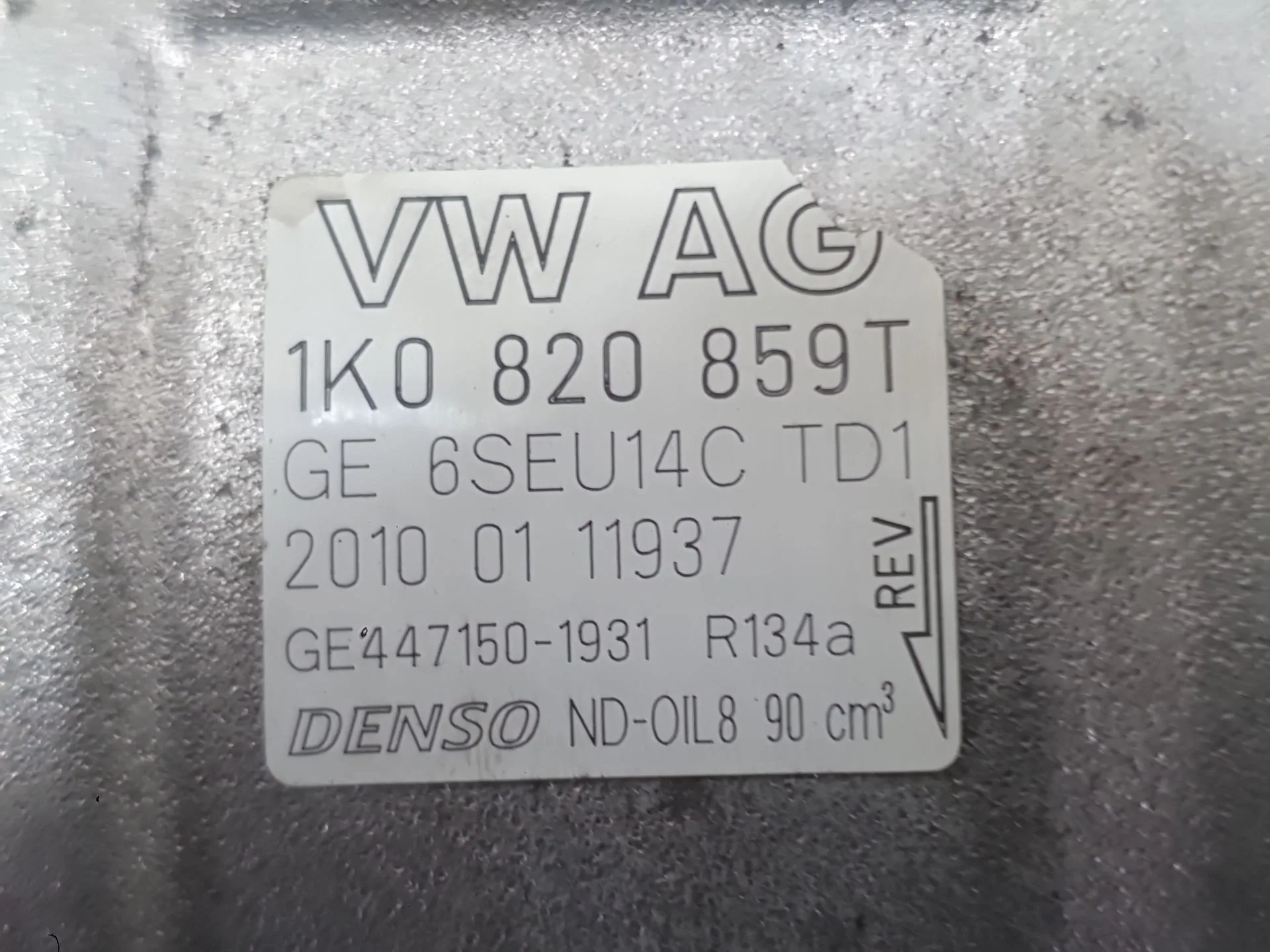 Compresor Aire Acondicionado para Volkswagen Golf Vi (5K1)
