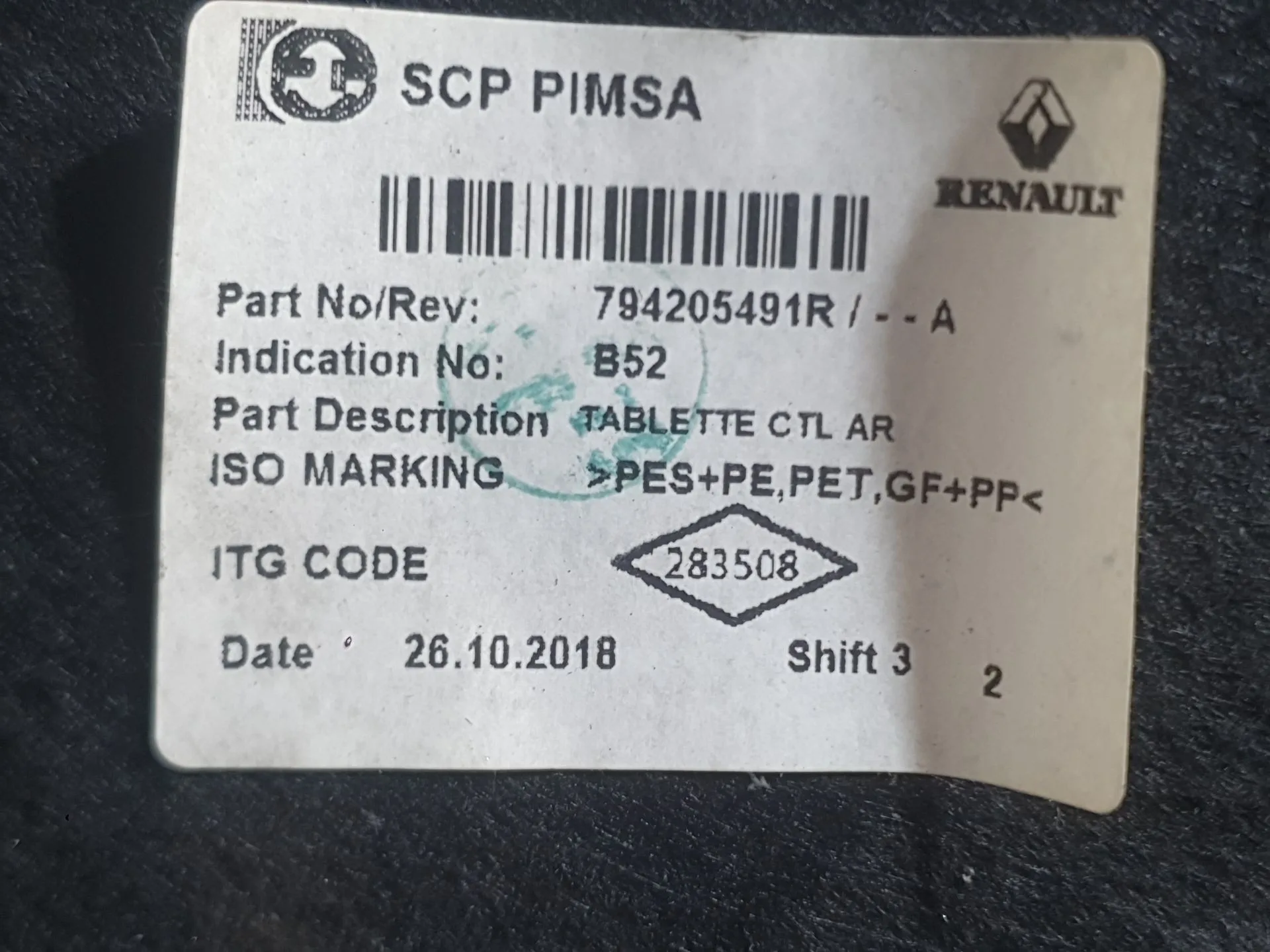 Bandeja Trasera para Dacia Sandero Ii (B8_)