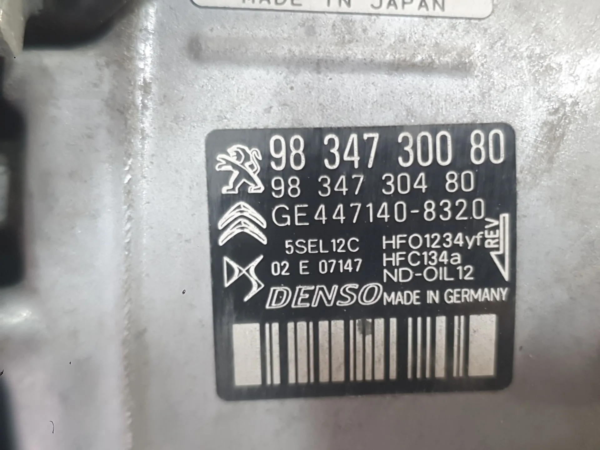 Compresor Aire Acondicionado para Peugeot 2008 Ii (Ud_, Us_, Uy_, Uj_, Ur_, Uc_)