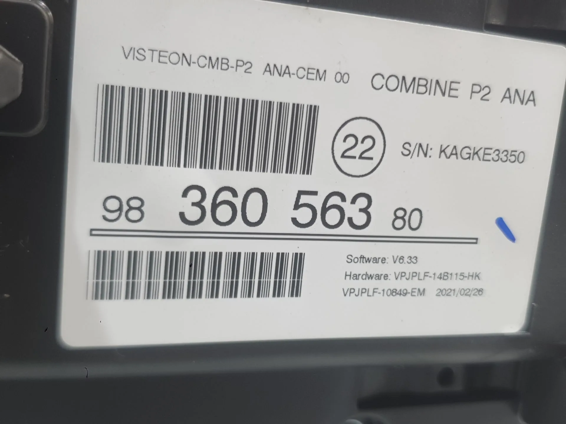 Cuadro Instrumentos para Peugeot 2008 Ii (Ud_, Us_, Uy_, Uj_, Ur_, Uc_)