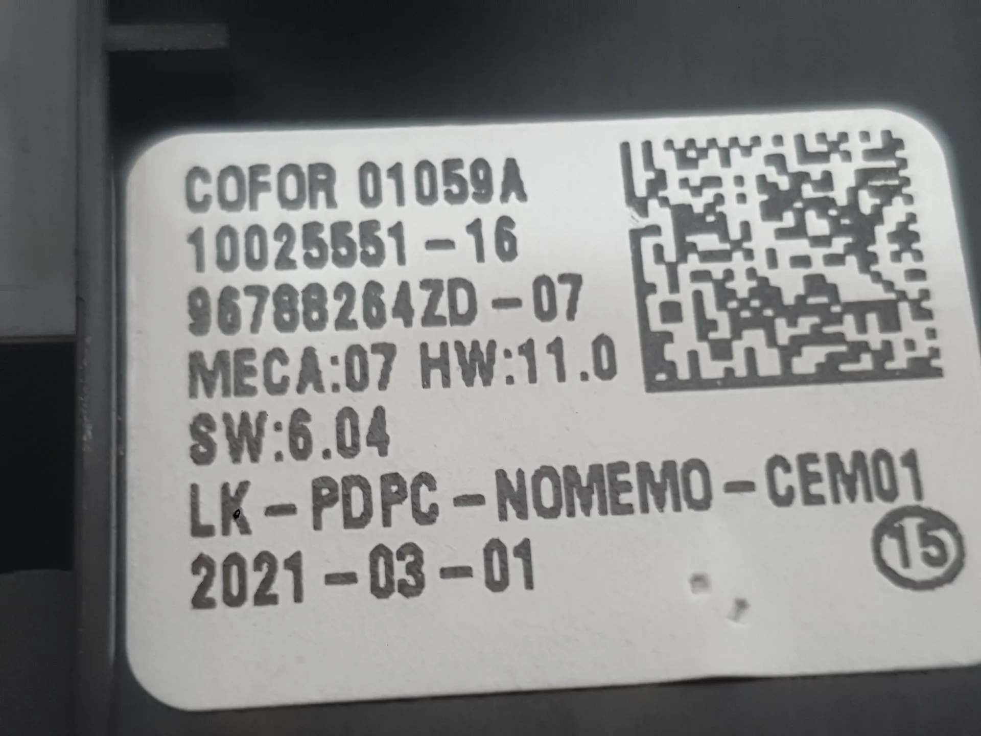 Mando Elevalunas Delantero Izquierdo para Peugeot 2008 Ii (Ud_, Us_, Uy_, Uj_, Ur_, Uc_)