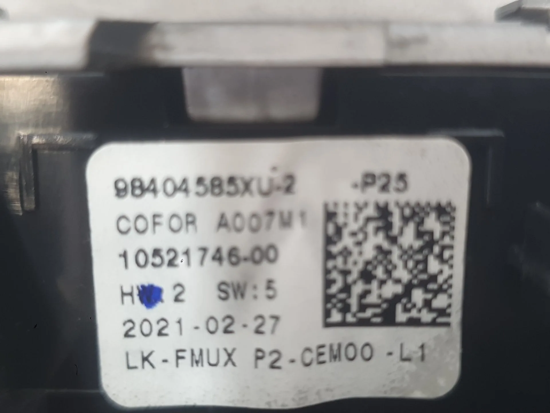 Mando Multifuncion para Peugeot 2008 Ii (Ud_, Us_, Uy_, Uj_, Ur_, Uc_)
