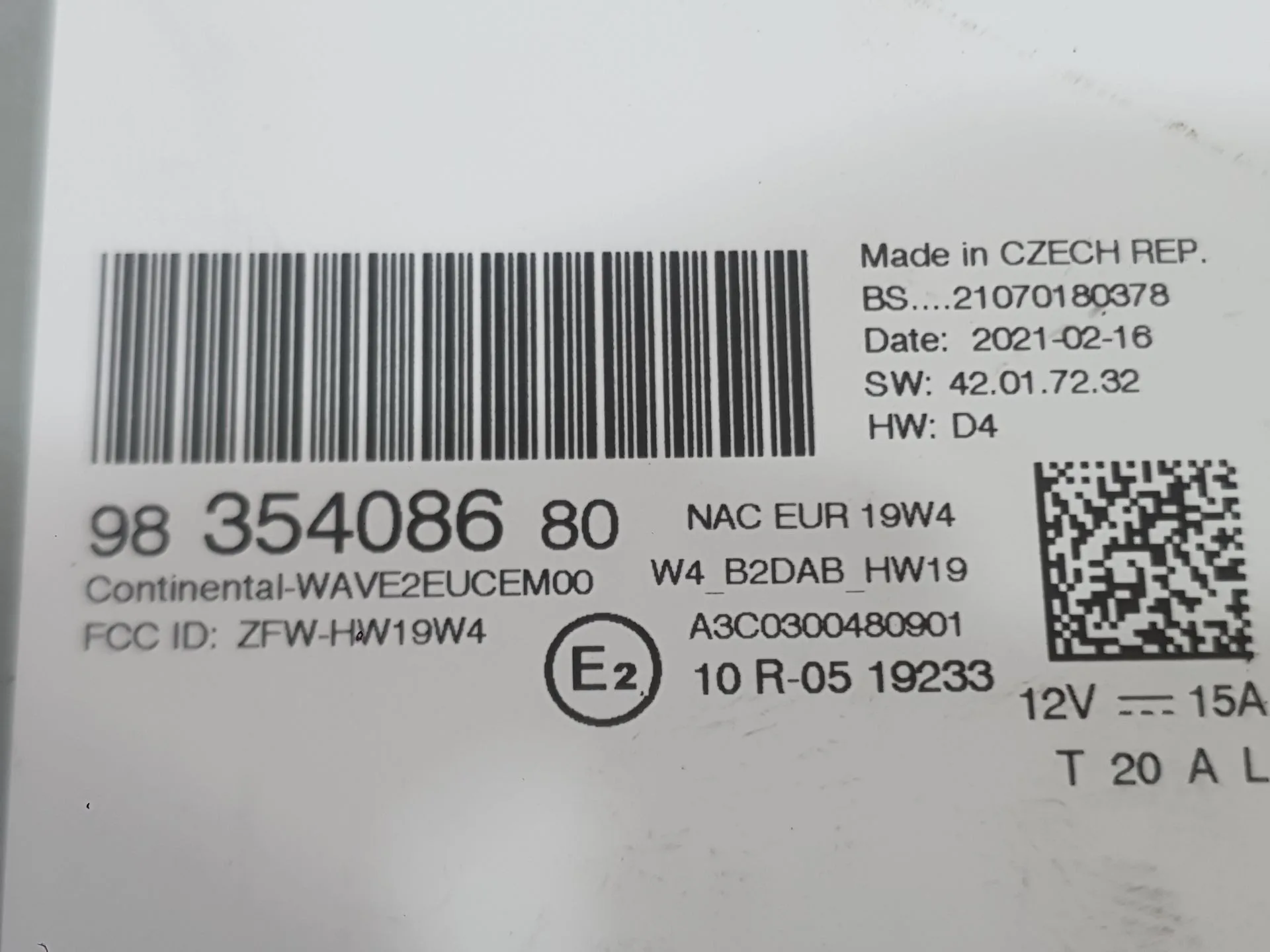 Sistema Audio / Radio para Peugeot 2008 Ii (Ud_, Us_, Uy_, Uj_, Ur_, Uc_)