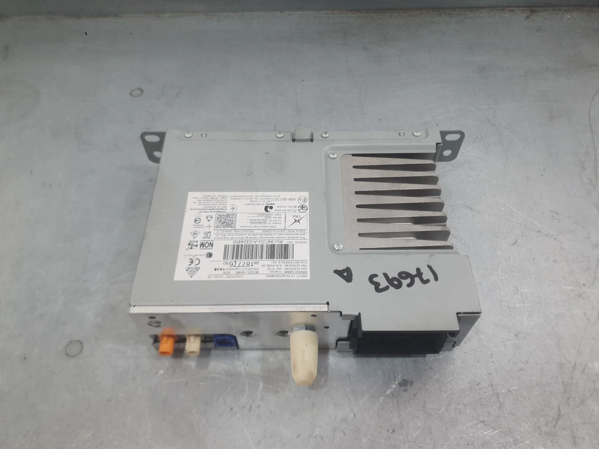Sistema Audio / Radio para Citroën Jumpy Iii Furgoneta (V_)
