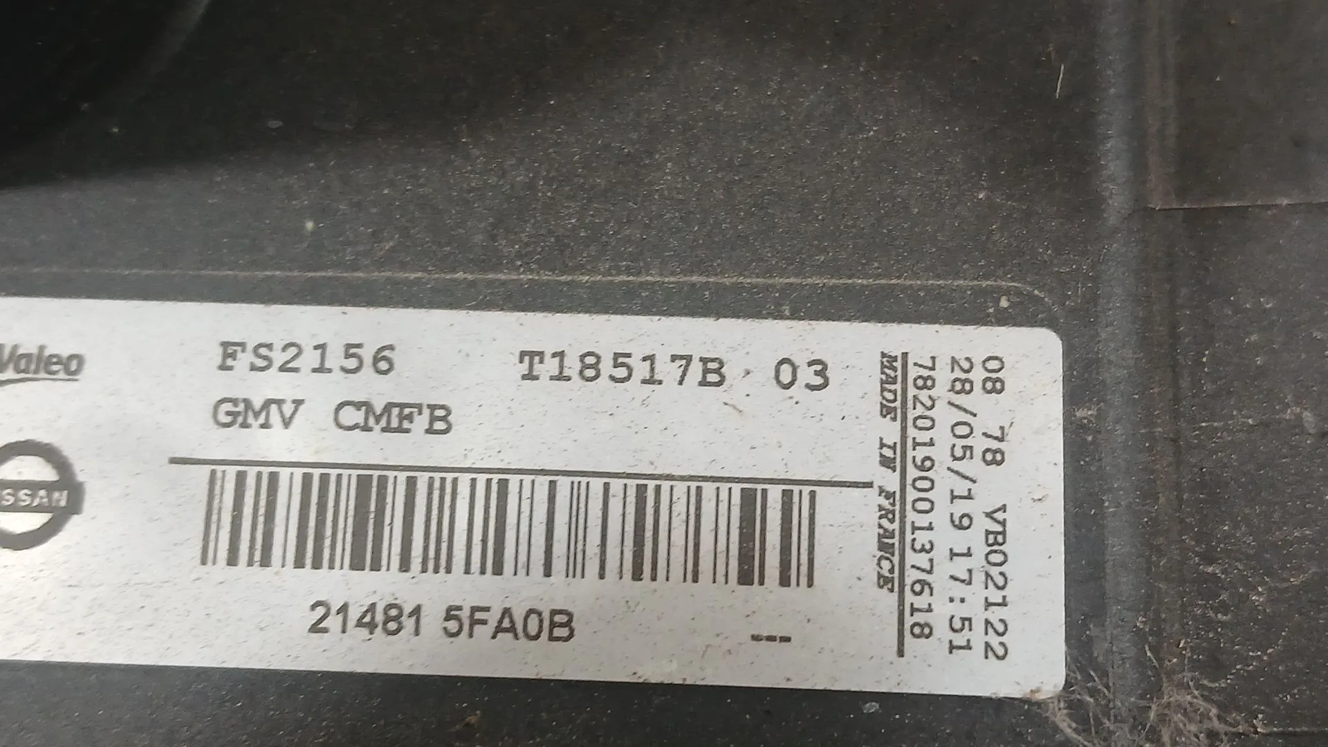 Electroventilador para Nissan Micra V (K14)