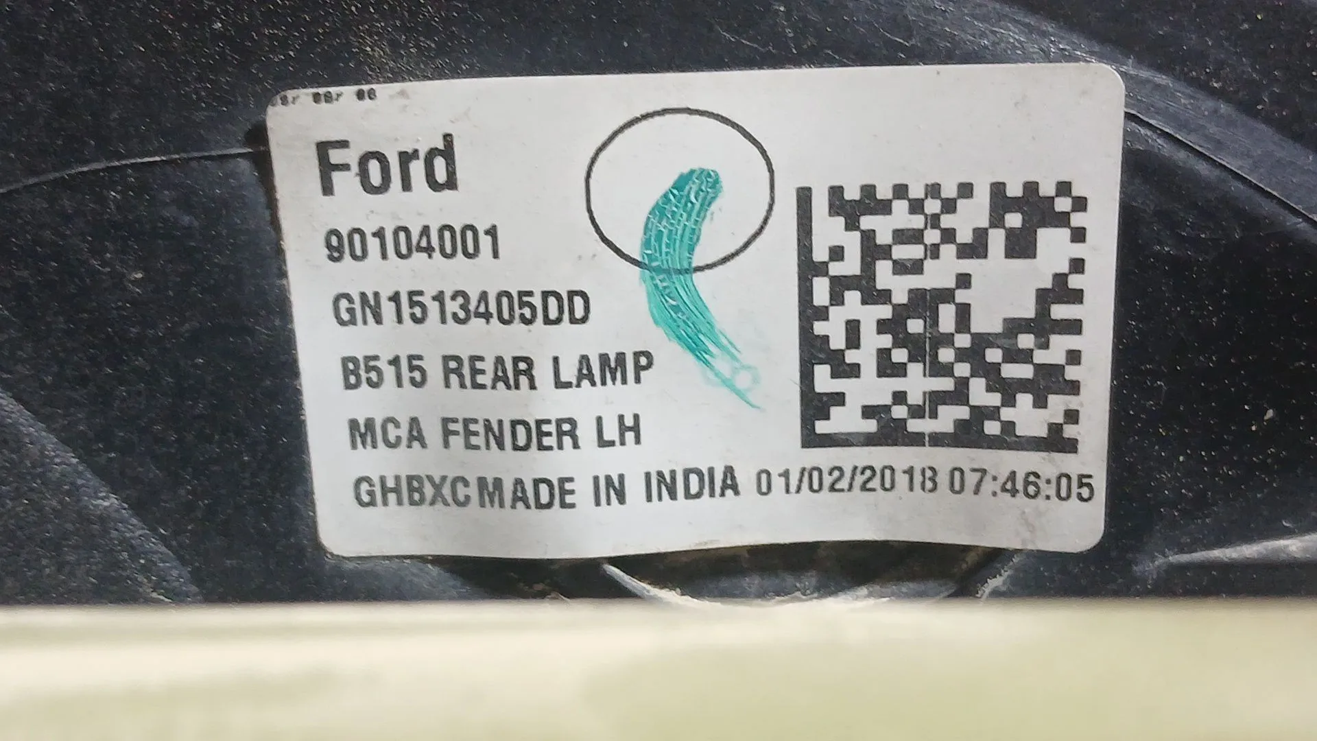 Piloto Trasero Izquierdo Exterior para Ford Ecosport