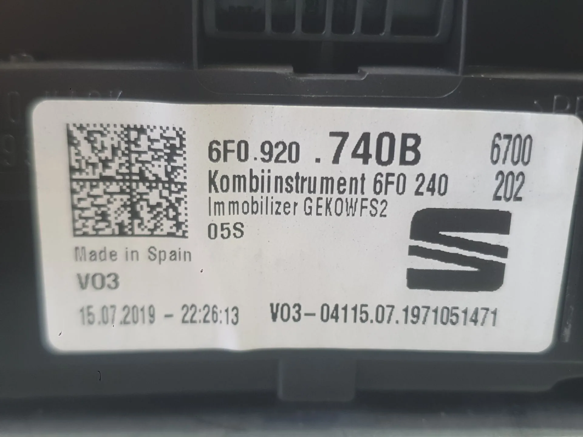 Cuadro Instrumentos para Seat Ibiza V (Kj1, Kjg)