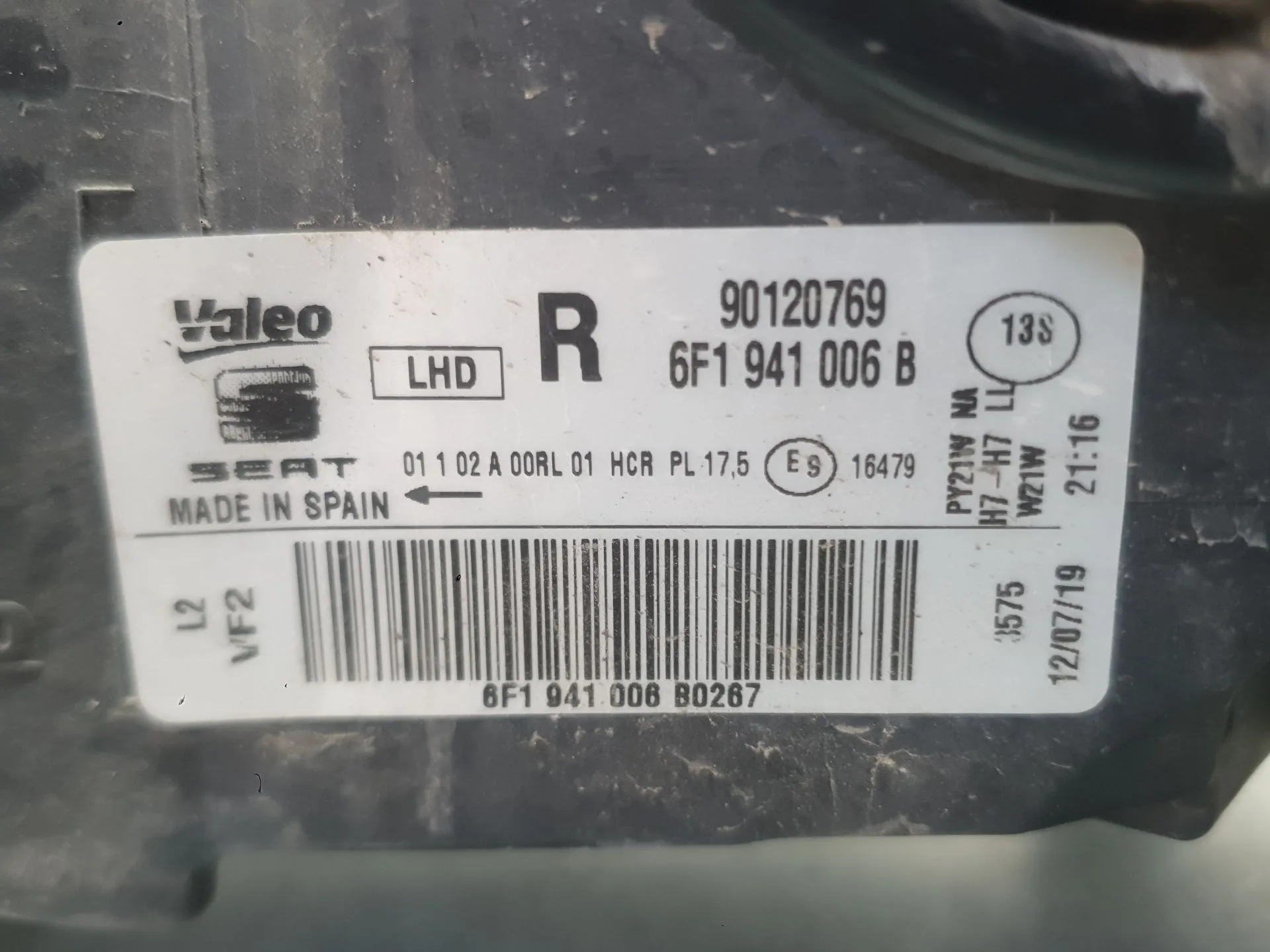 Faro Derecho para Seat Ibiza V (Kj1, Kjg)