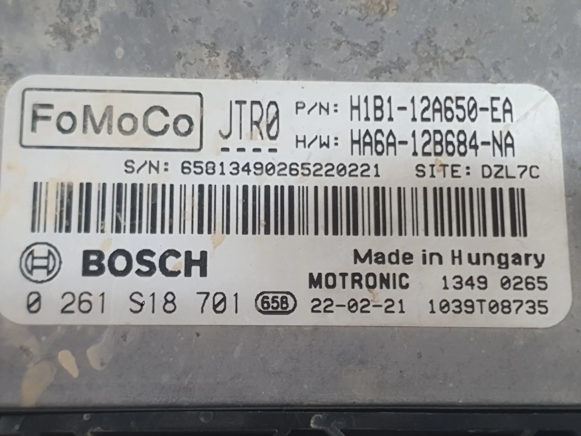 Centralita Motor Uce para Ford Ecosport