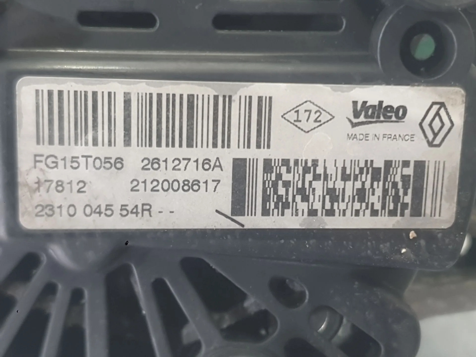 Alternador para Renault Scenic Iii (Jz0/1_)