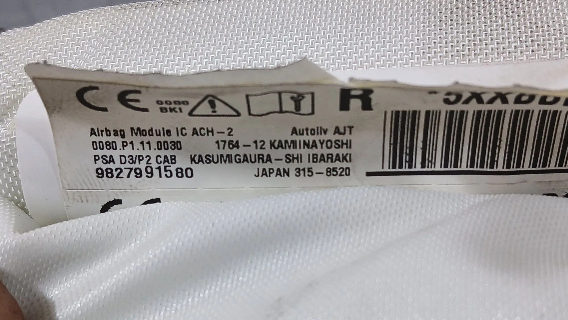 Airbag Cortina Delantero Derecho para Opel Corsa F (P2Jo)