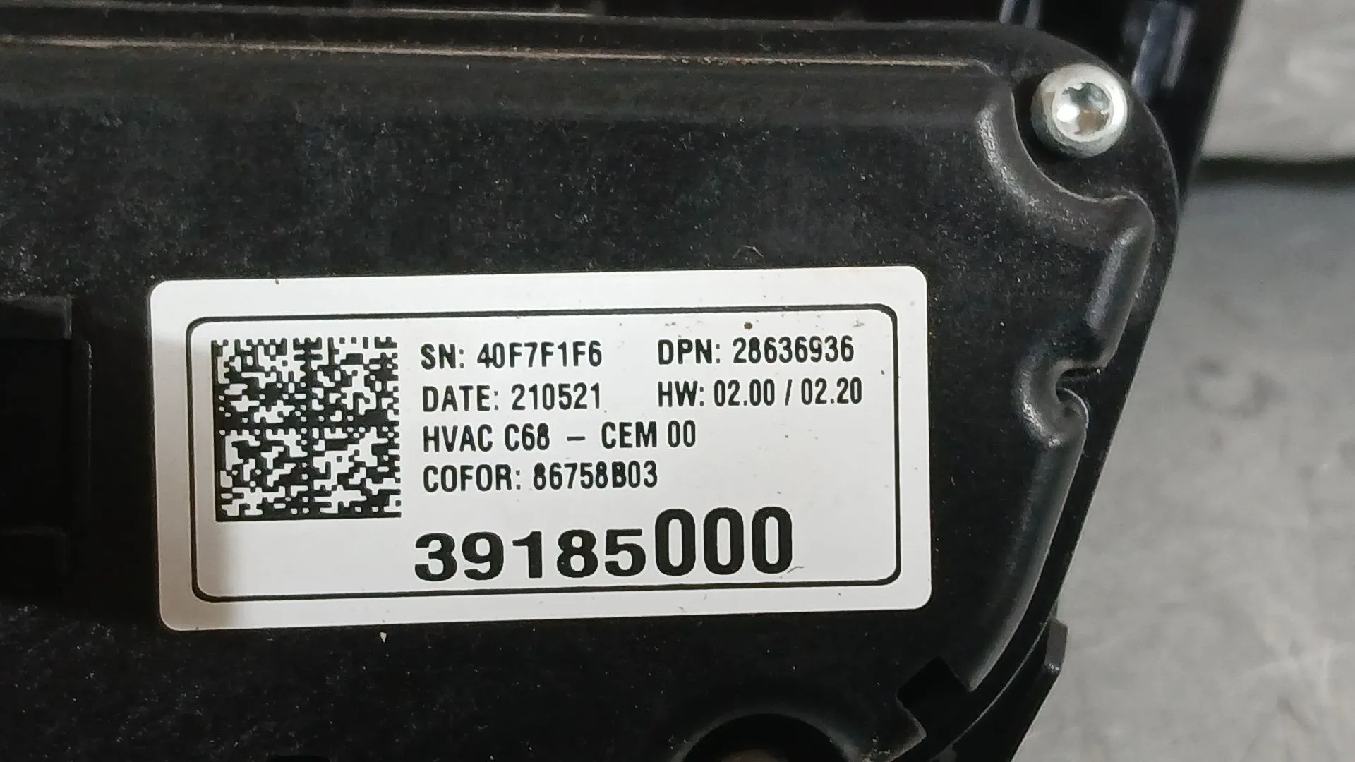 Mando Climatizador para Opel Corsa F (P2Jo)