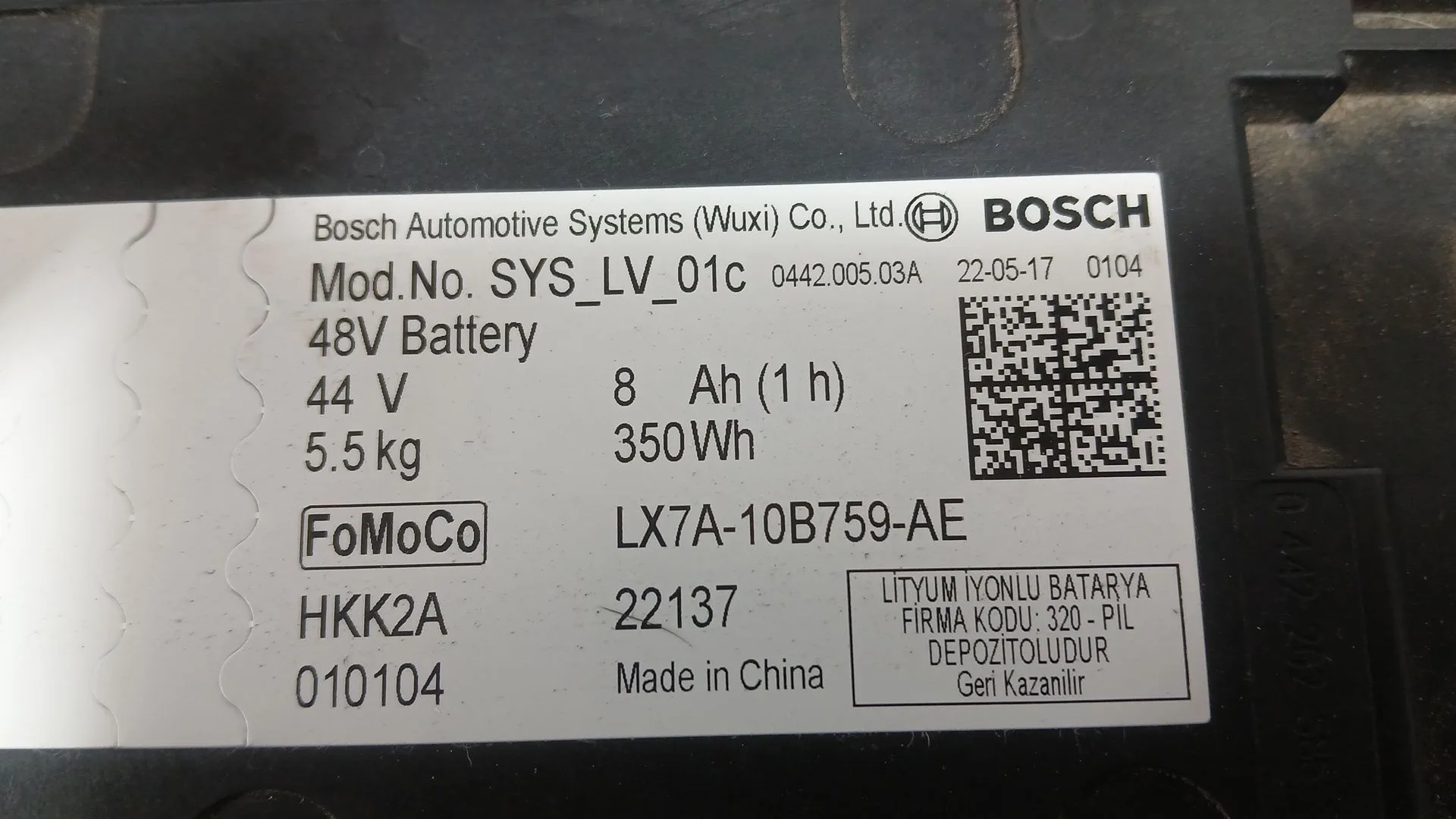 Bateria para Ford Fiesta Vii (Hj, Hf)