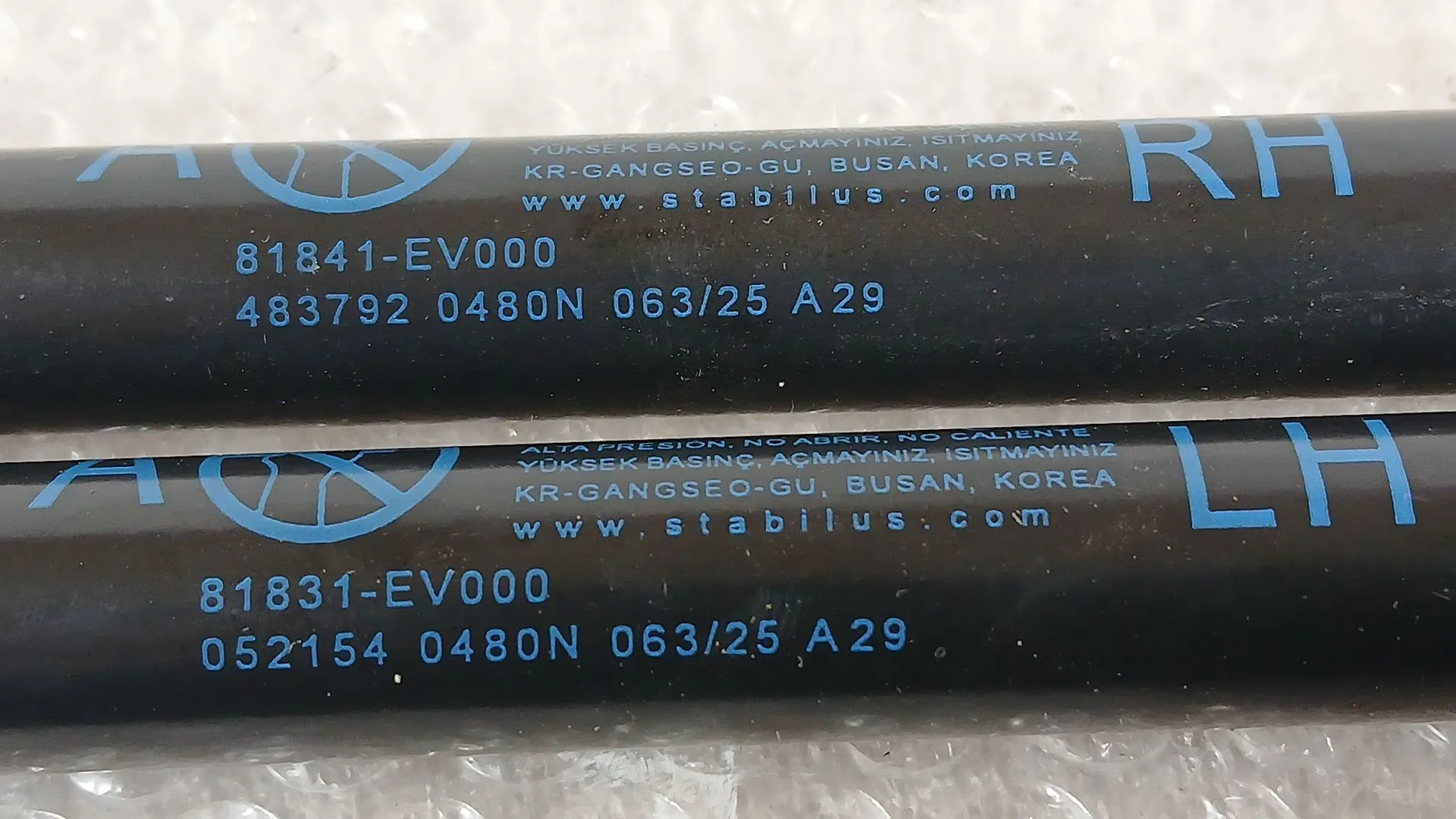 Amortiguadores Maletero / Porton para Kia Ev3