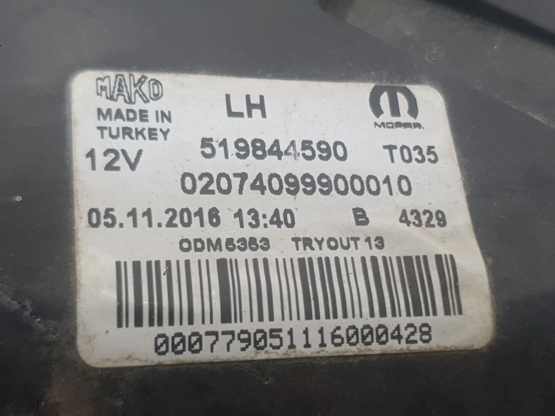 Piloto Trasero Izquierdo para Fiat Tipo Sedan (356_, 357_)