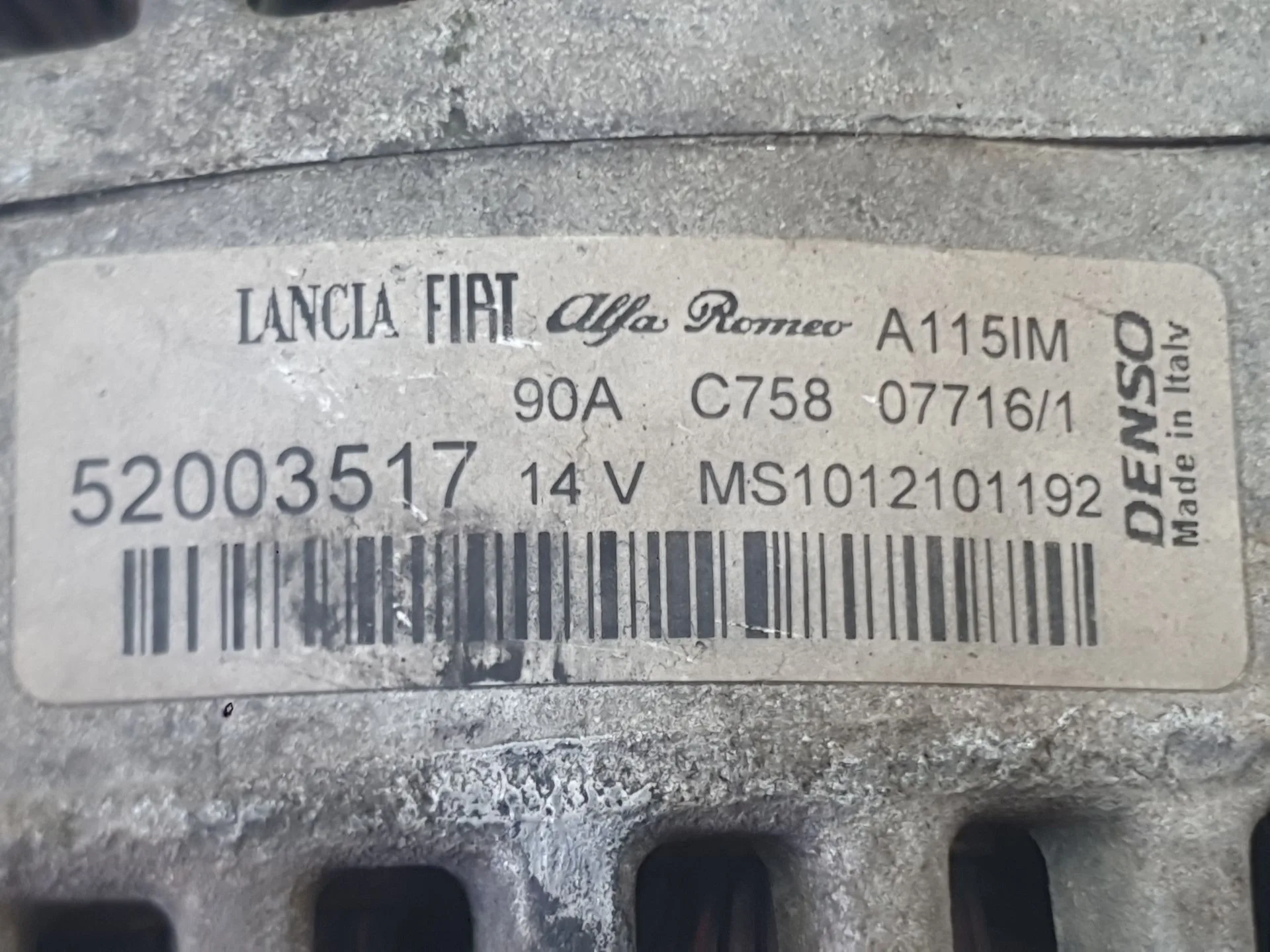 Alternador para Fiat Doblo Cargo (263_)
