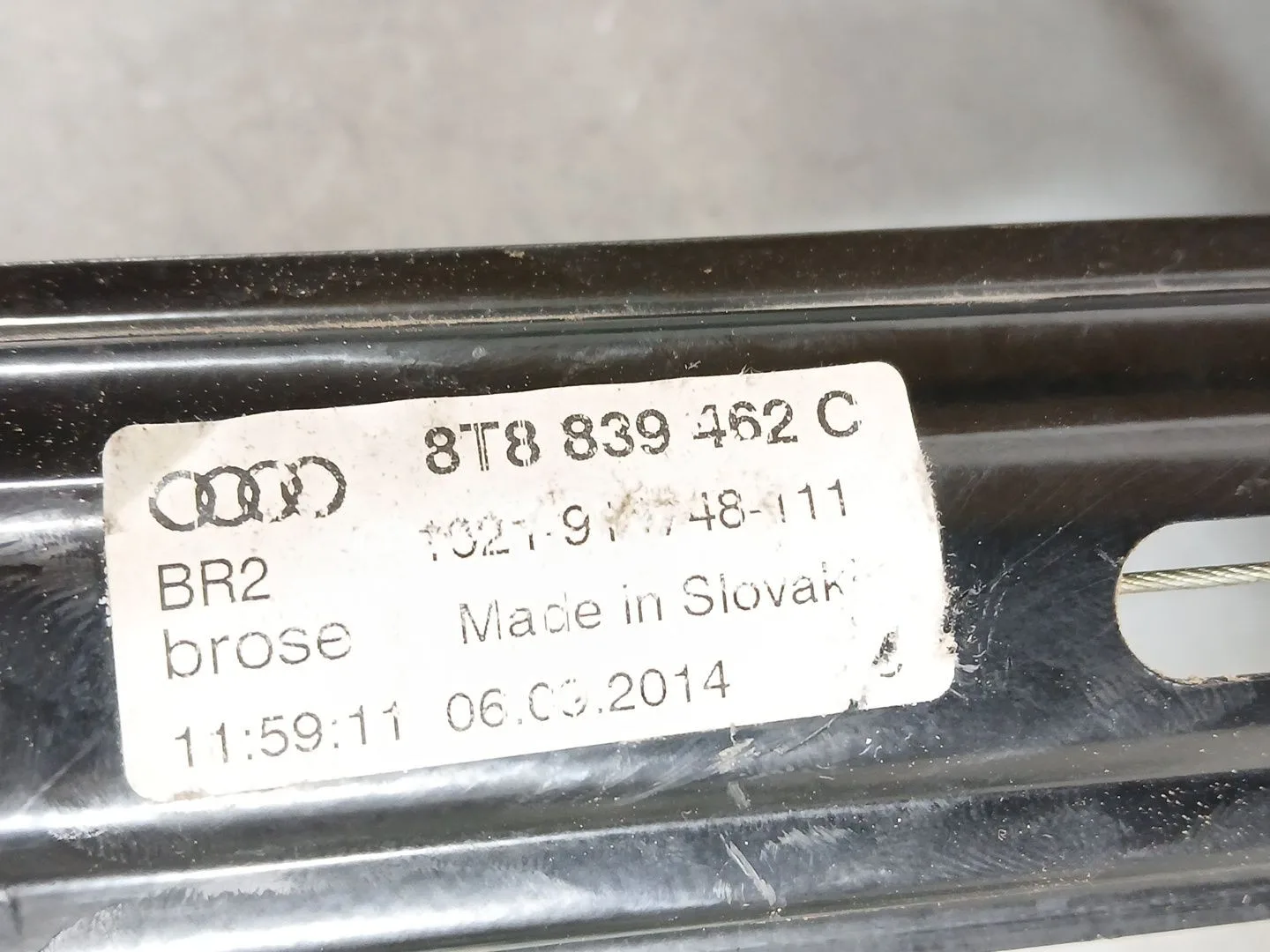 Elevalunas Trasero Derecho para Audi A5 Sportback (8Ta)