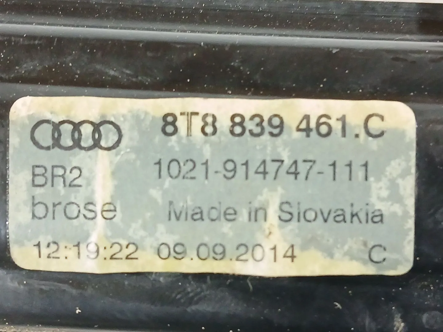 Elevalunas Trasero Izquierdo para Audi A5 Sportback (8Ta)