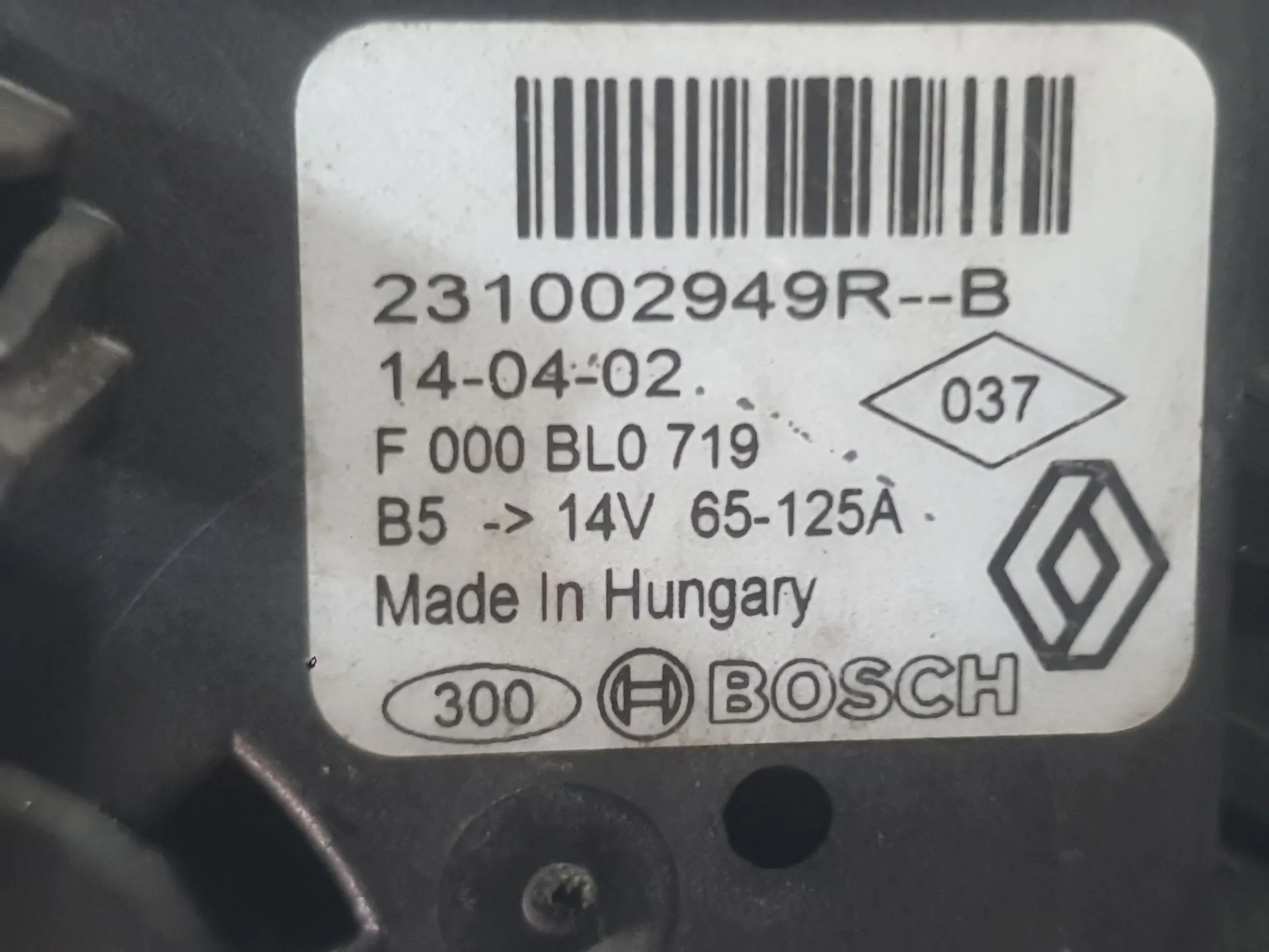 Alternador para Dacia Sandero Ii (B8_)