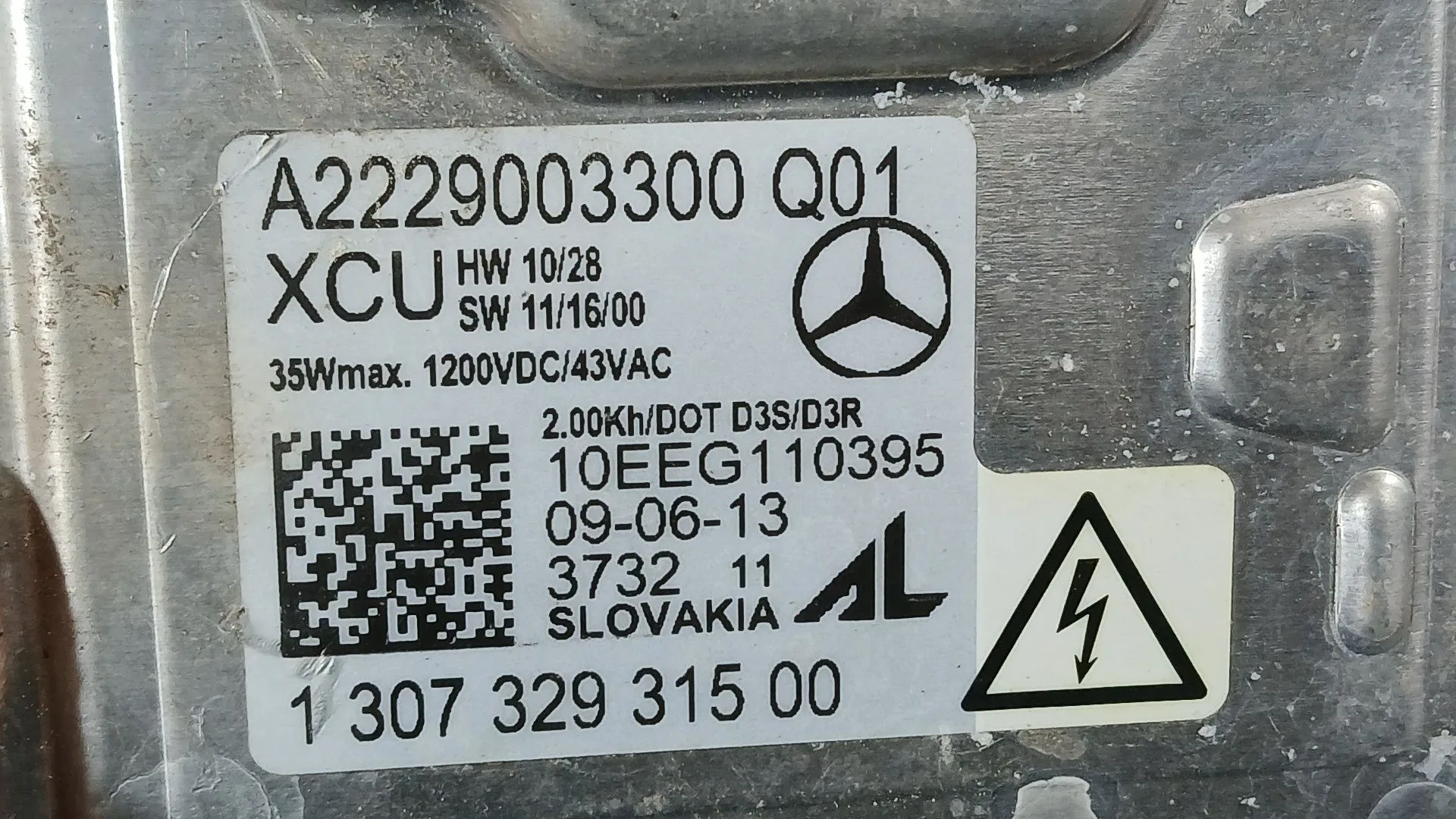 Centralita Faro para Mercedes-Benz Cla (W117)