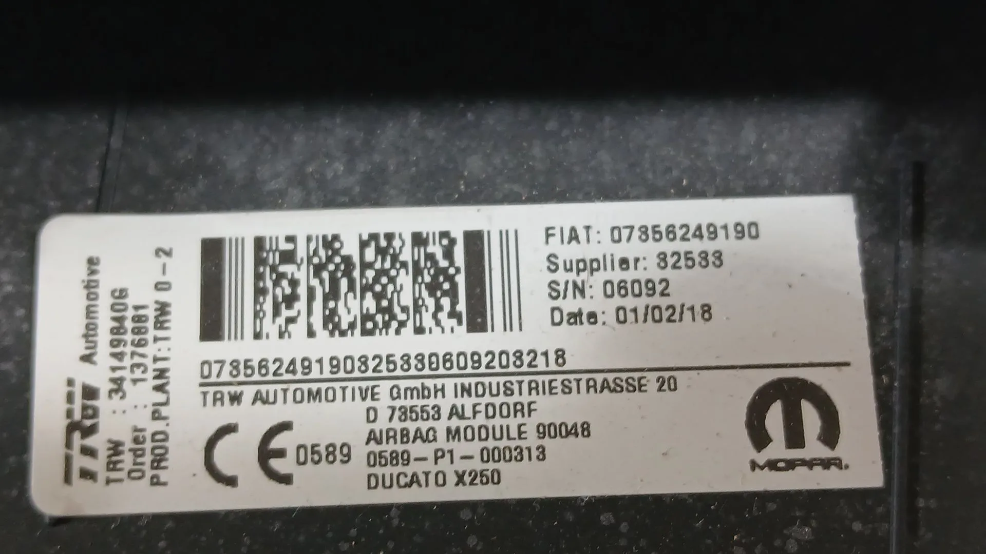 Kit Airbag para Peugeot Boxer Autobus