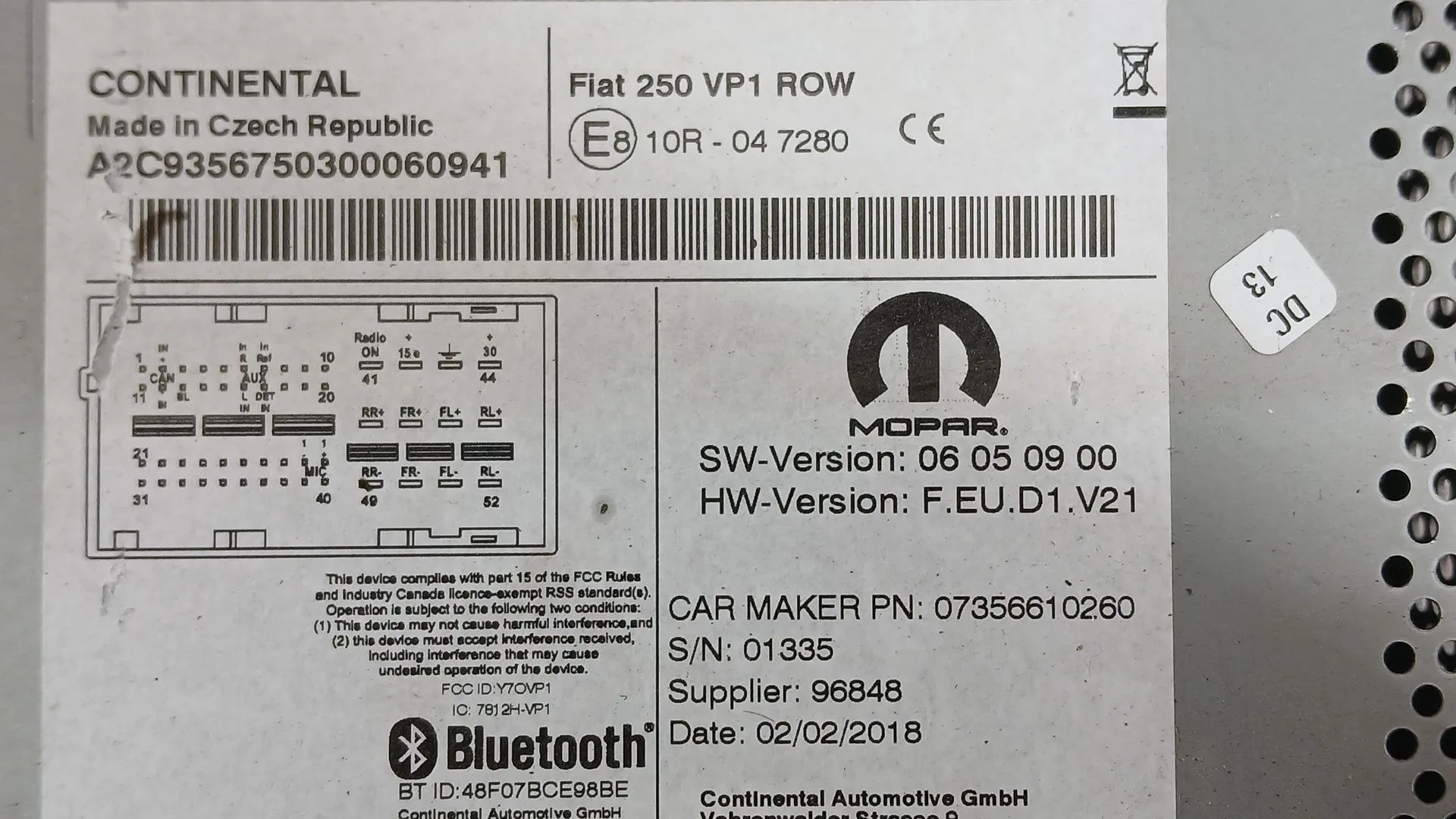 Sistema Audio / Radio para Peugeot Boxer Autobus