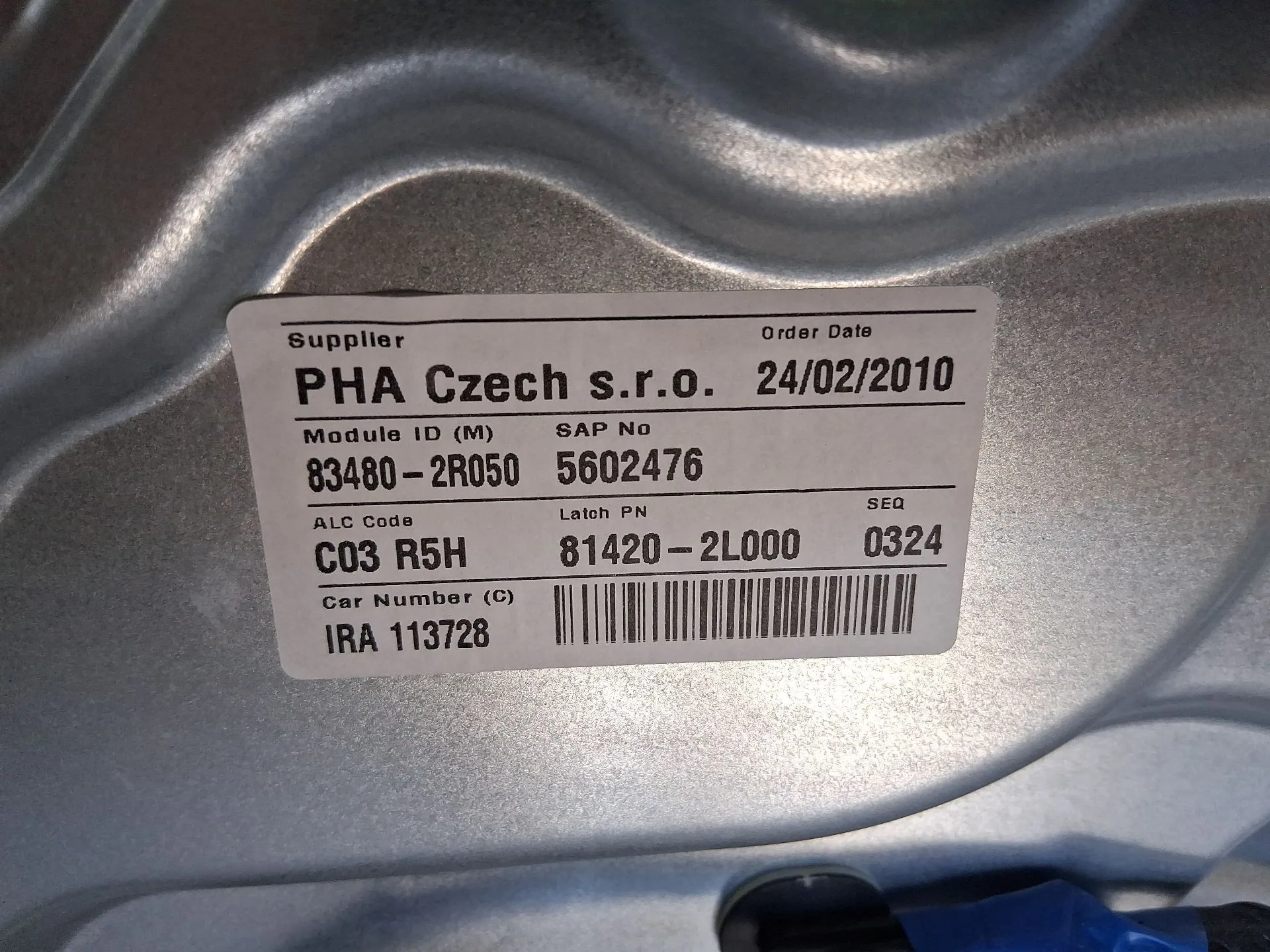 Elevalunas Trasero Derecho para Hyundai I30 (Fd)
