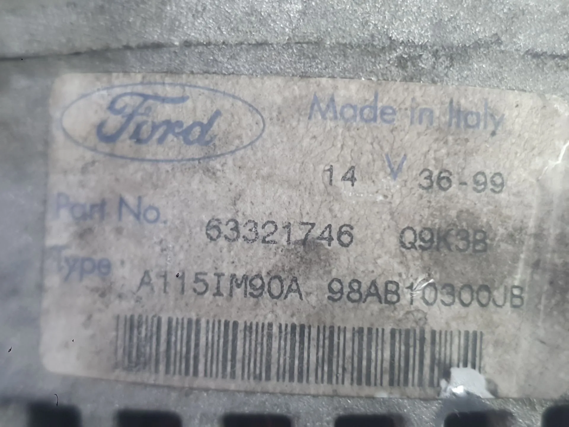 Alternador para Ford Tourneo Connect