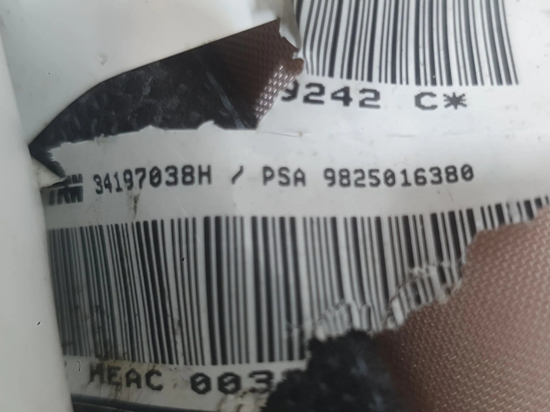 Airbag Cortina Delantero Derecho para Peugeot 5008 Ii (Mc_, Mj_, Mr_, M4_)