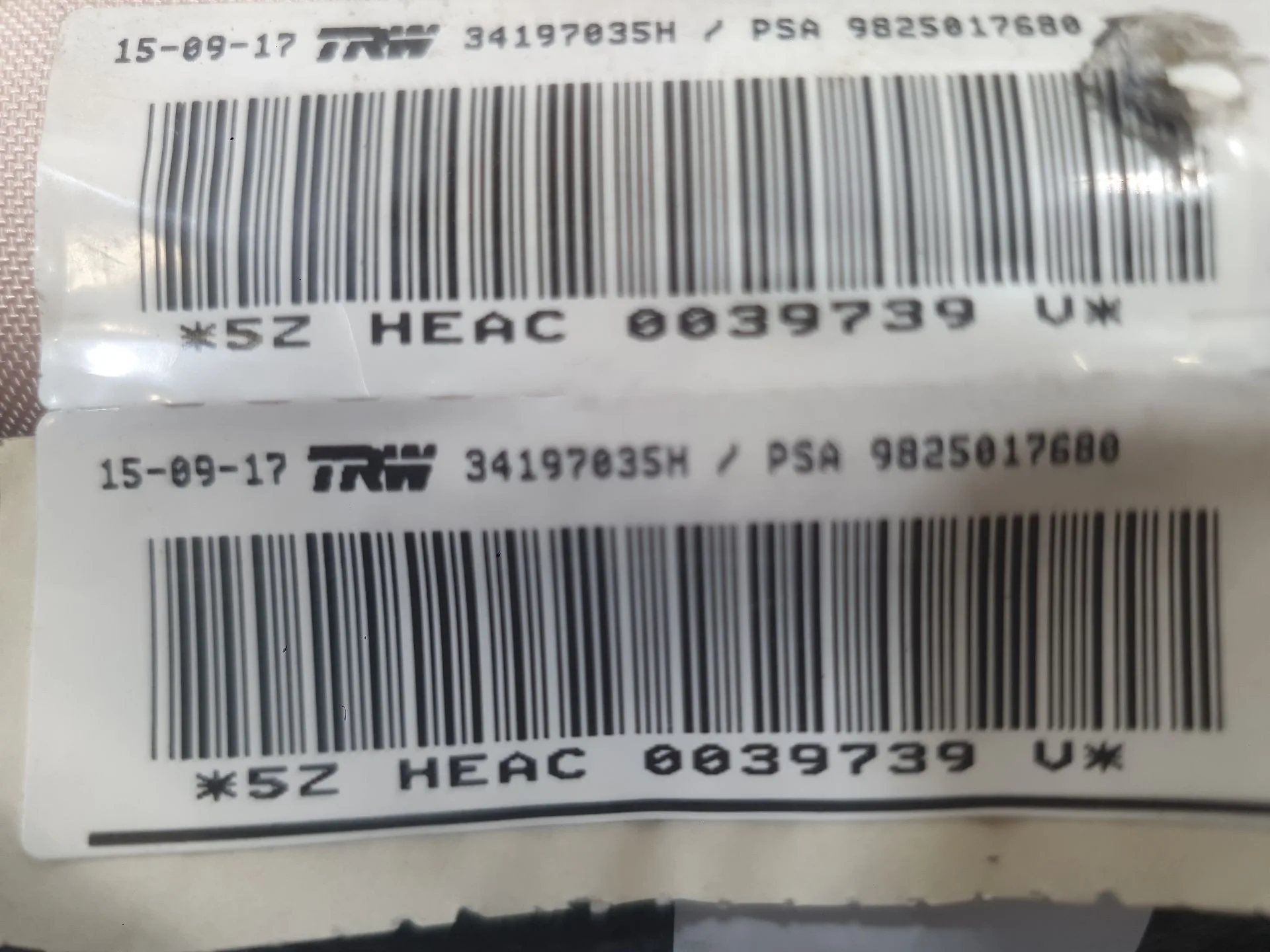 Airbag Cortina Delantero Izquierdo para Peugeot 5008 Ii (Mc_, Mj_, Mr_, M4_)