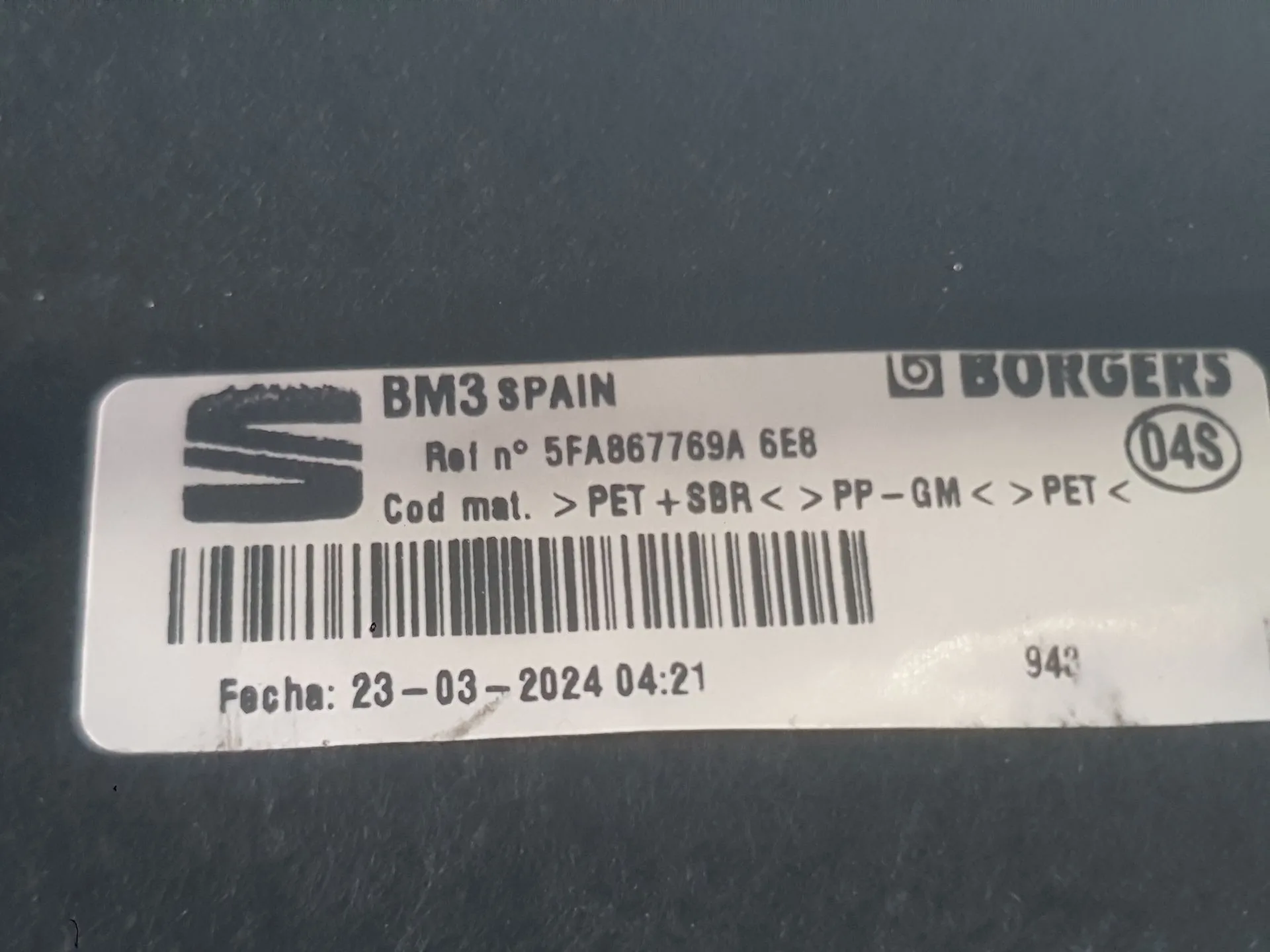 Bandeja Trasera para Seat Leon (Kl1, Klg)