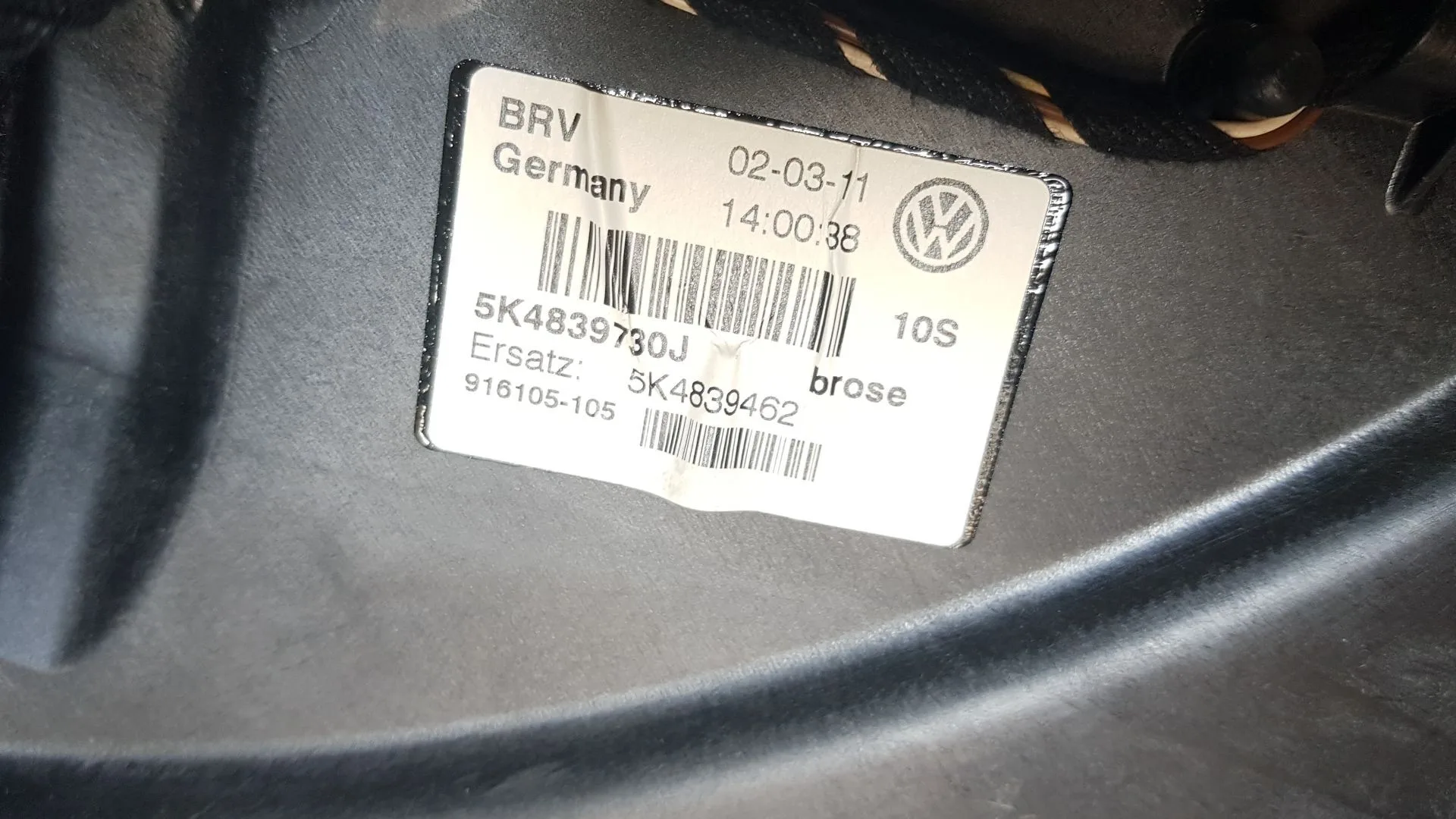 Elevalunas Trasero Derecho para Volkswagen Golf Plus V (5M1, 521)
