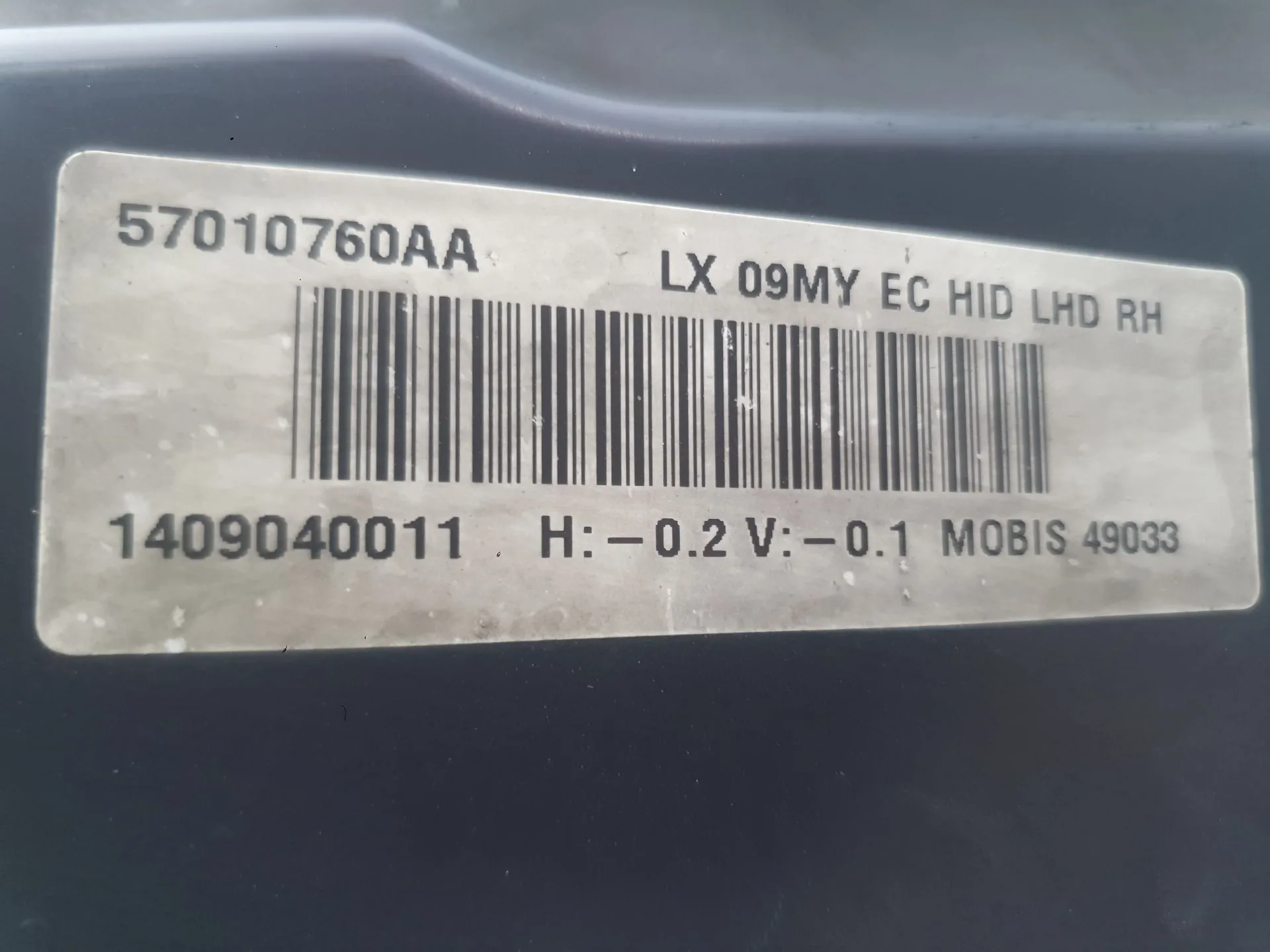 Faro Derecho para Chrysler 300C (Lx, Le)