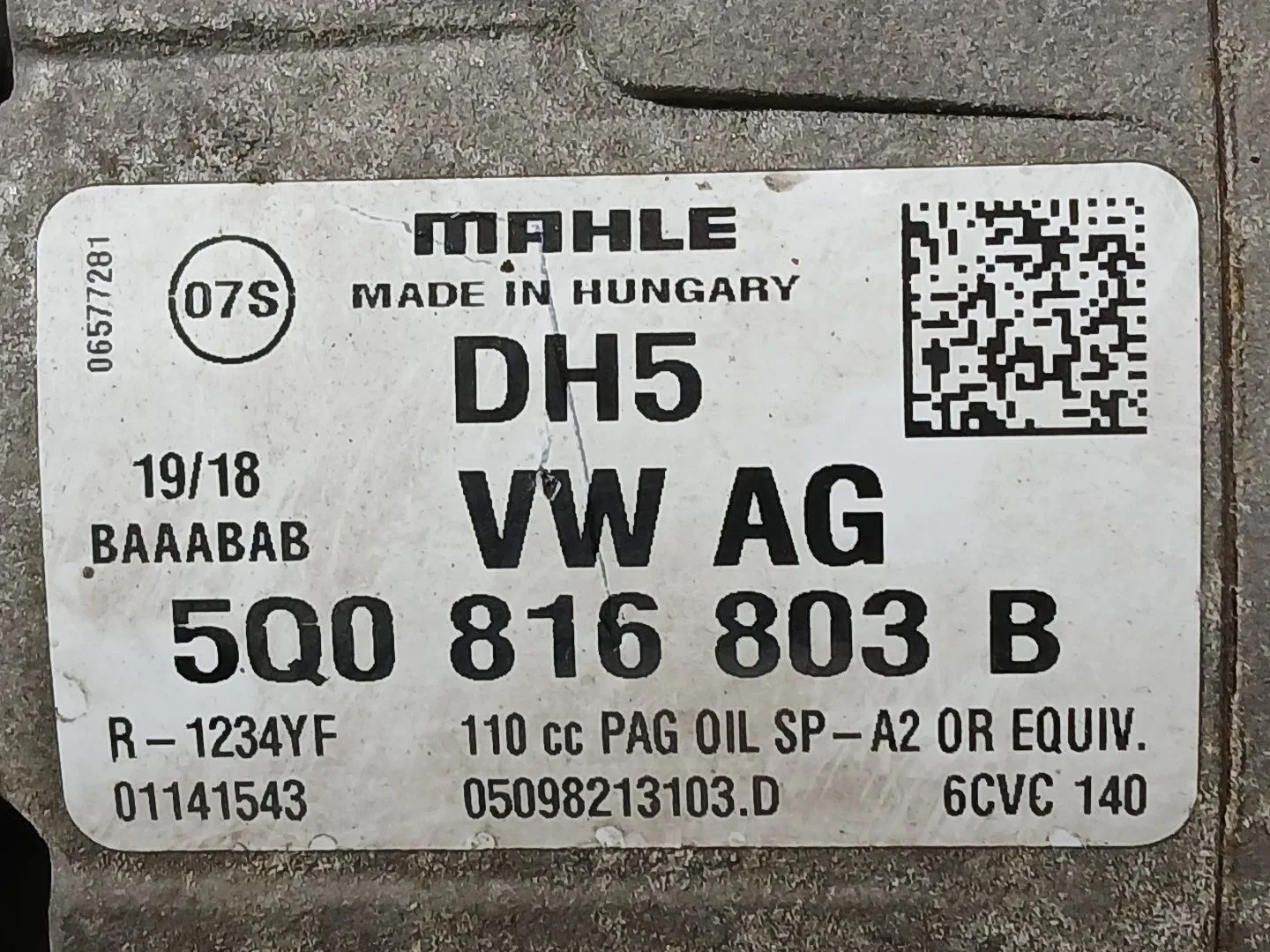 Compresor Aire Acondicionado para Skoda Fabia Iii (Nj3)
