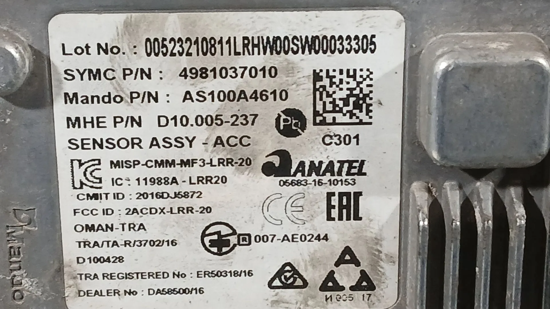 Modulo Electronico para Ssangyong Korando (C300)