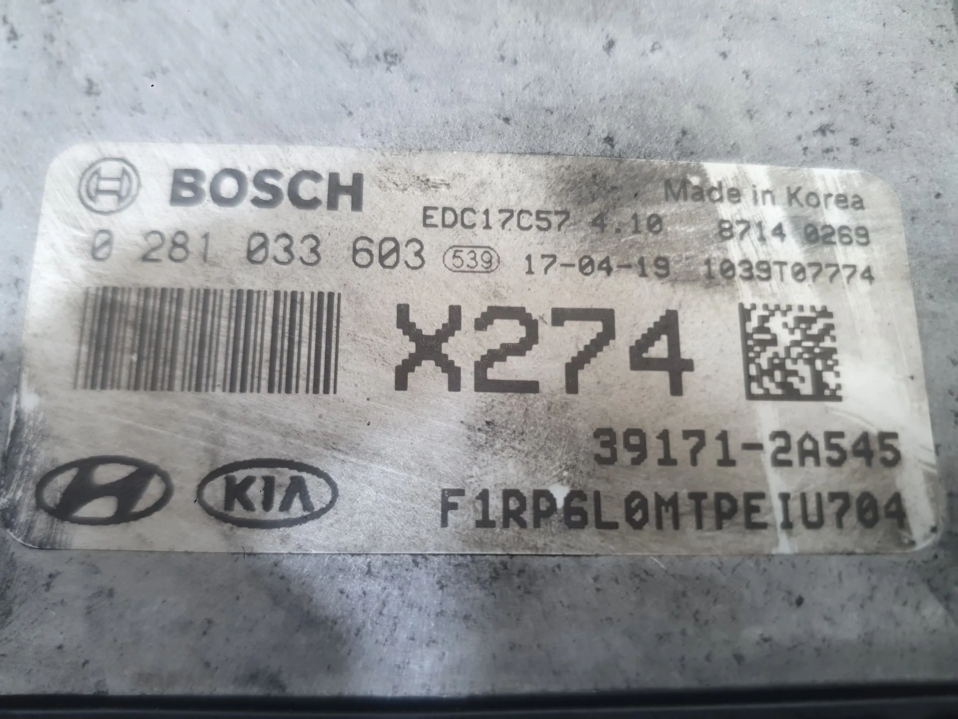 Centralita Motor Uce para Kia Carens Iv