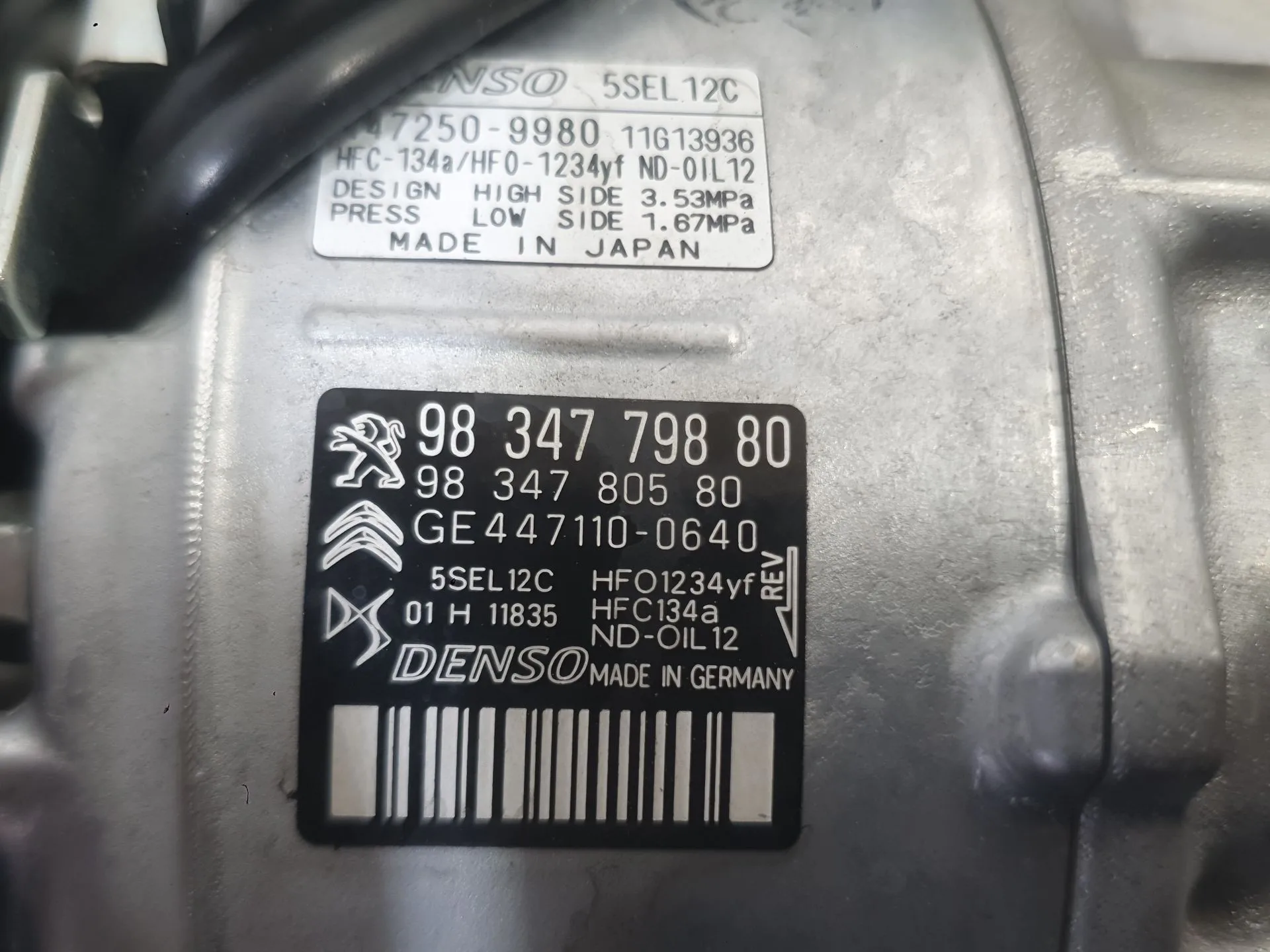 Compresor Aire Acondicionado para Peugeot 2008 Ii (Ud_, Us_, Uy_, Uj_, Ur_, Uc_)