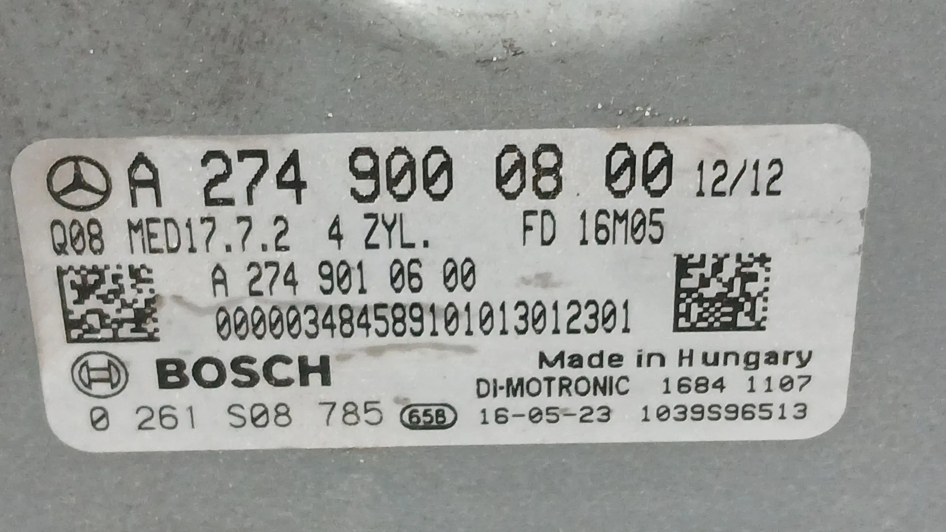 Centralita Motor Uce para Mercedes-Benz Clase C Coupe (C205)