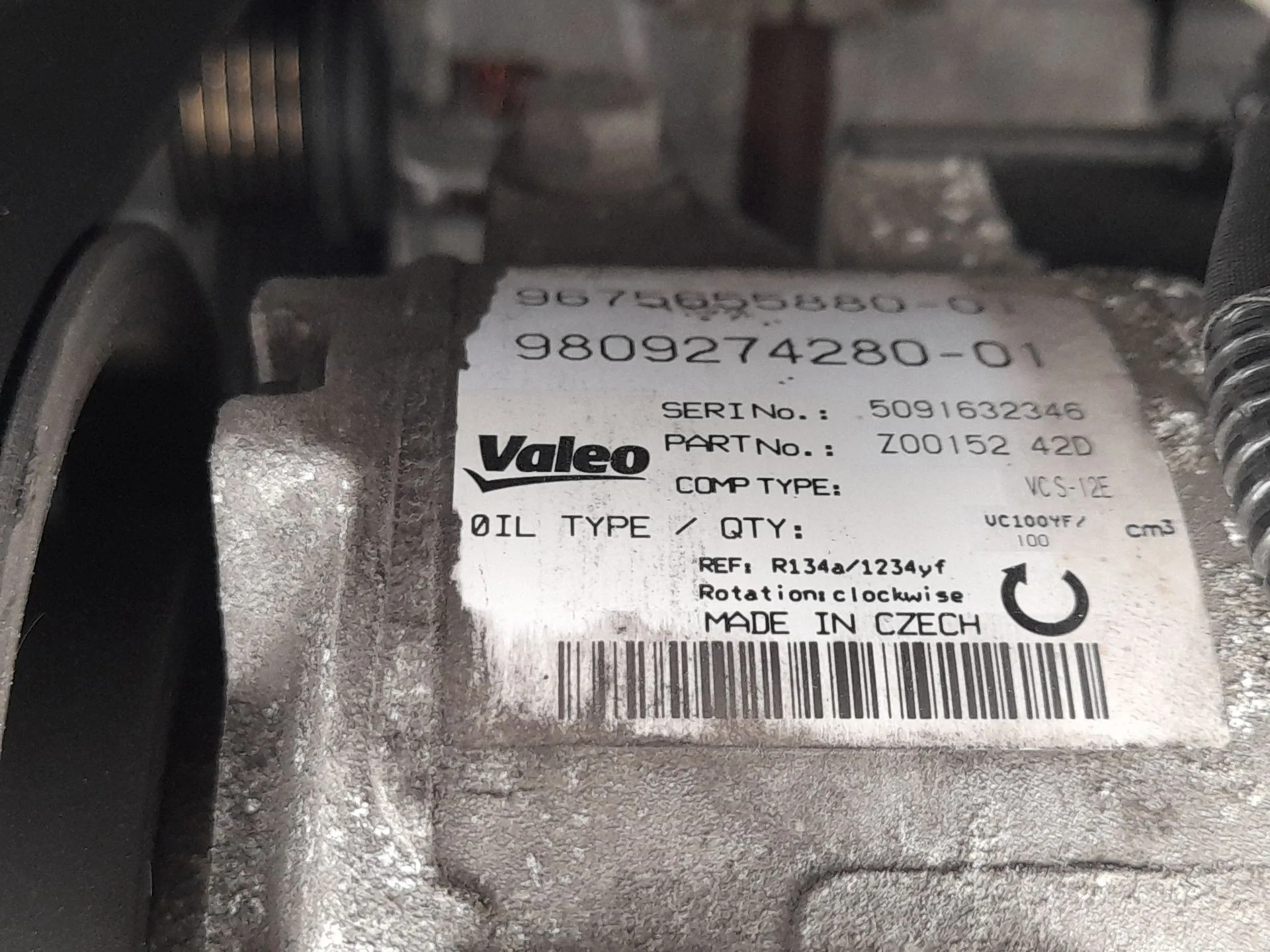 Compresor Aire Acondicionado para Peugeot 308 Ii (Lb_, Lp_, Lw_, Lh_, L3_)