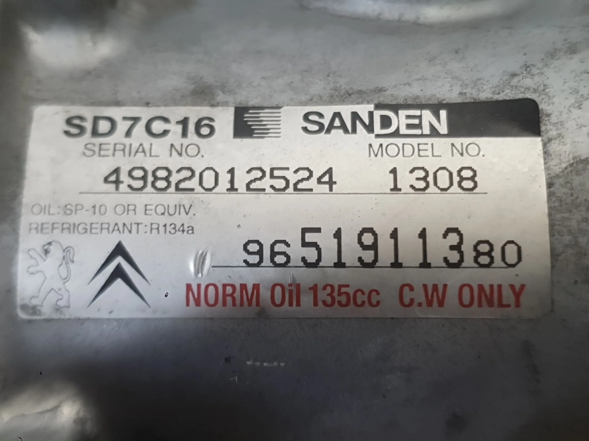 Compresor Aire Acondicionado para Peugeot 307 Sw (3H)