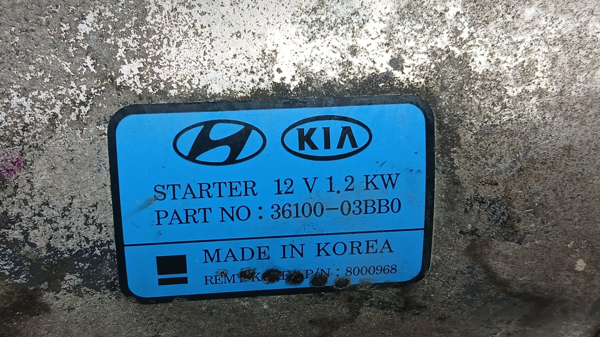 Motor Arranque para Kia Rio Iv (Yb, Sc, Fb)
