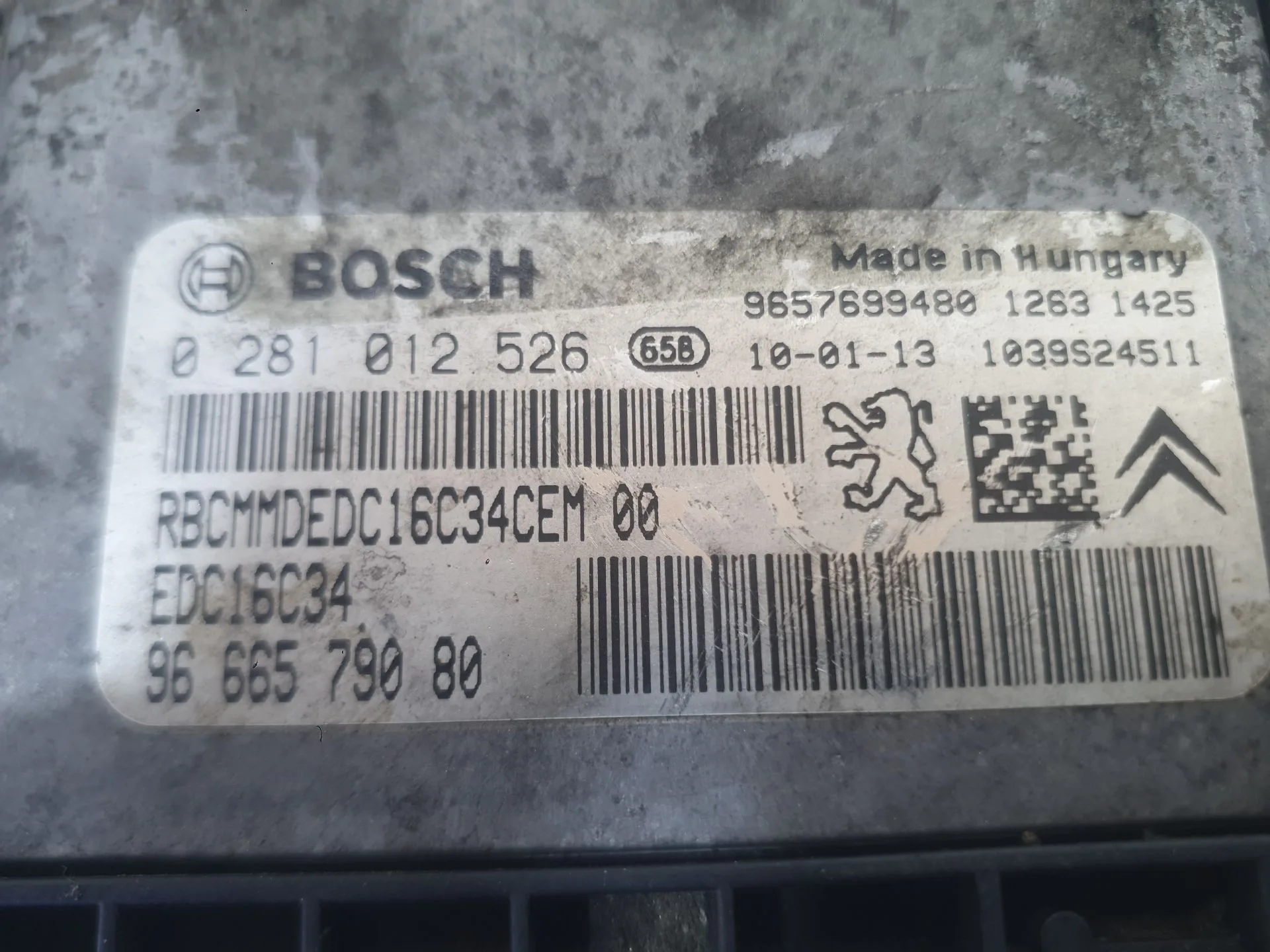 Centralita Motor Uce para Peugeot 206 Hatchback (2A/C)