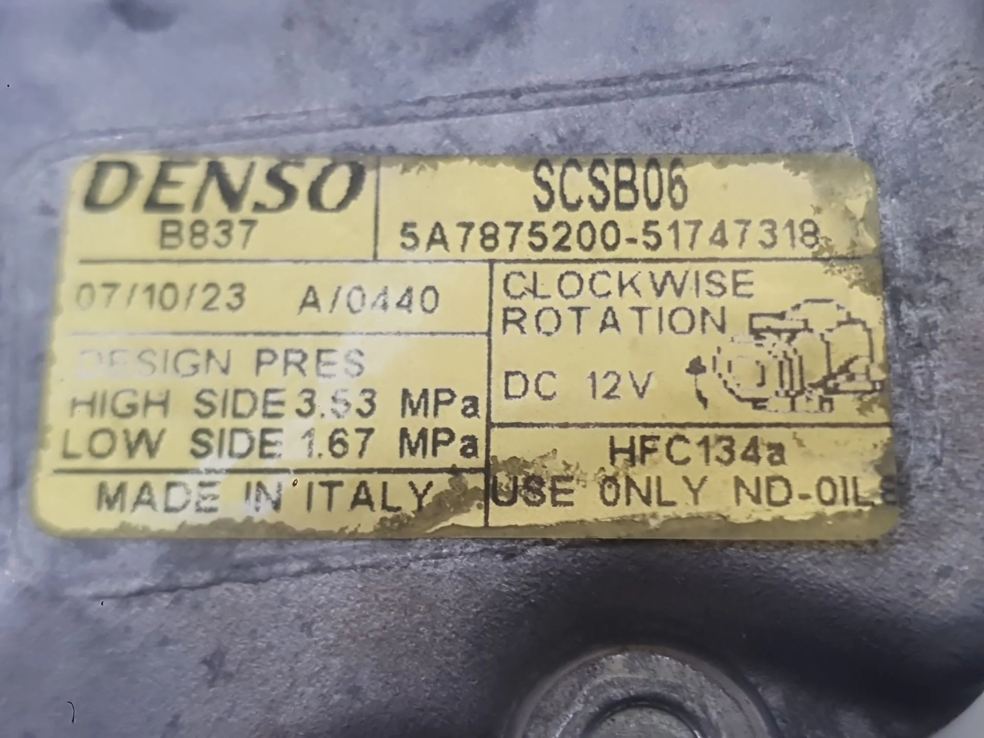 Compresor Aire Acondicionado para Fiat 500 (312_)