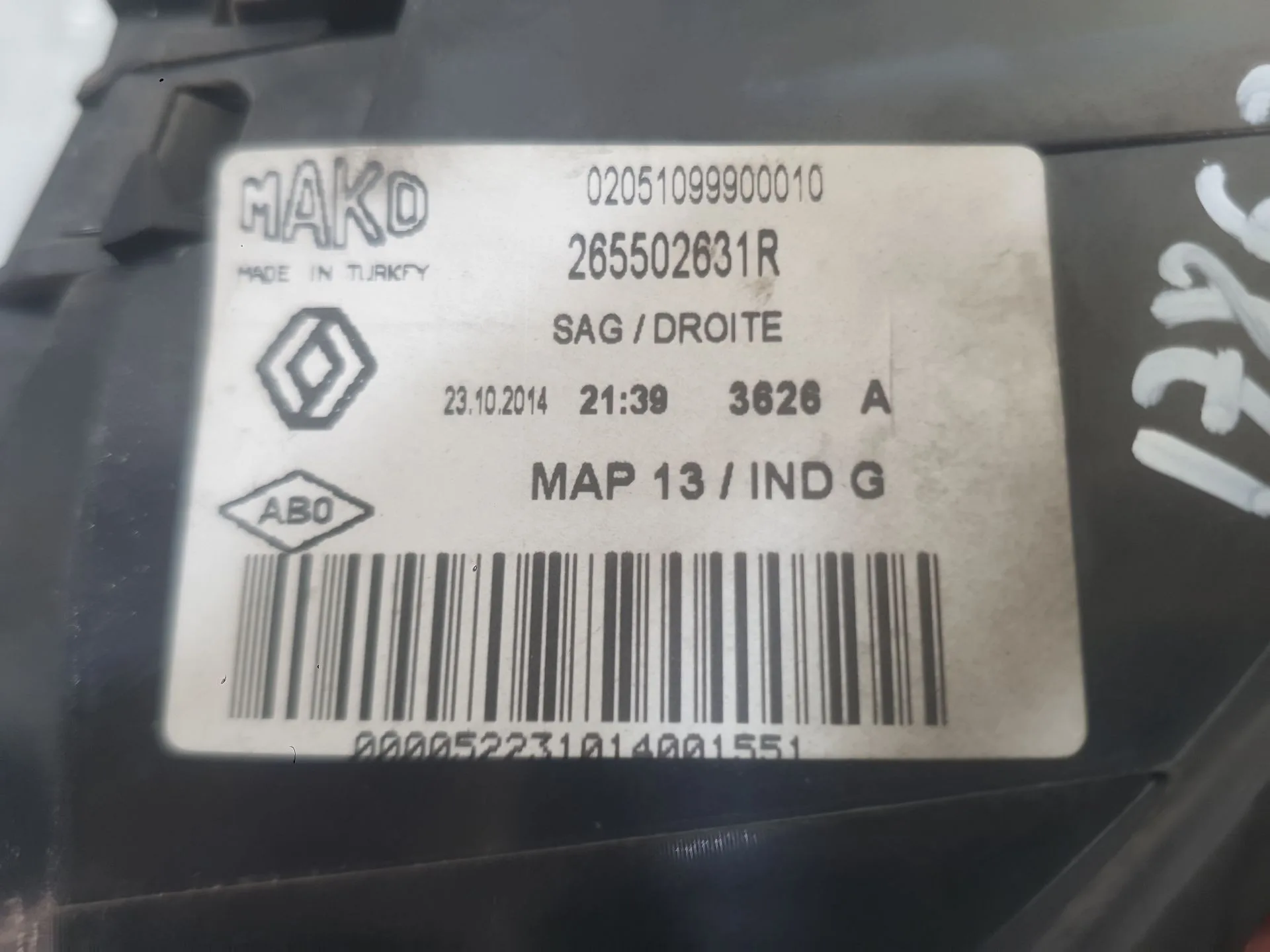 Piloto Trasero Derecho Exterior para Renault Clio Iv (Bh_)