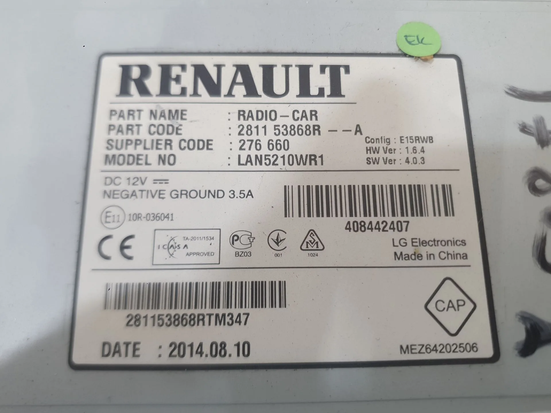 Sistema Navegacion Gps para Renault Clio Iv (Bh_)