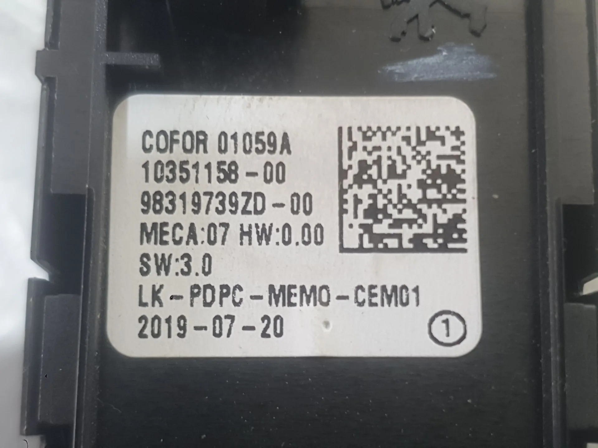 Mando Elevalunas Delantero Izquierdo para Peugeot 3008 Ii Suv (Mc_, Mr_, Mj_, M4_)