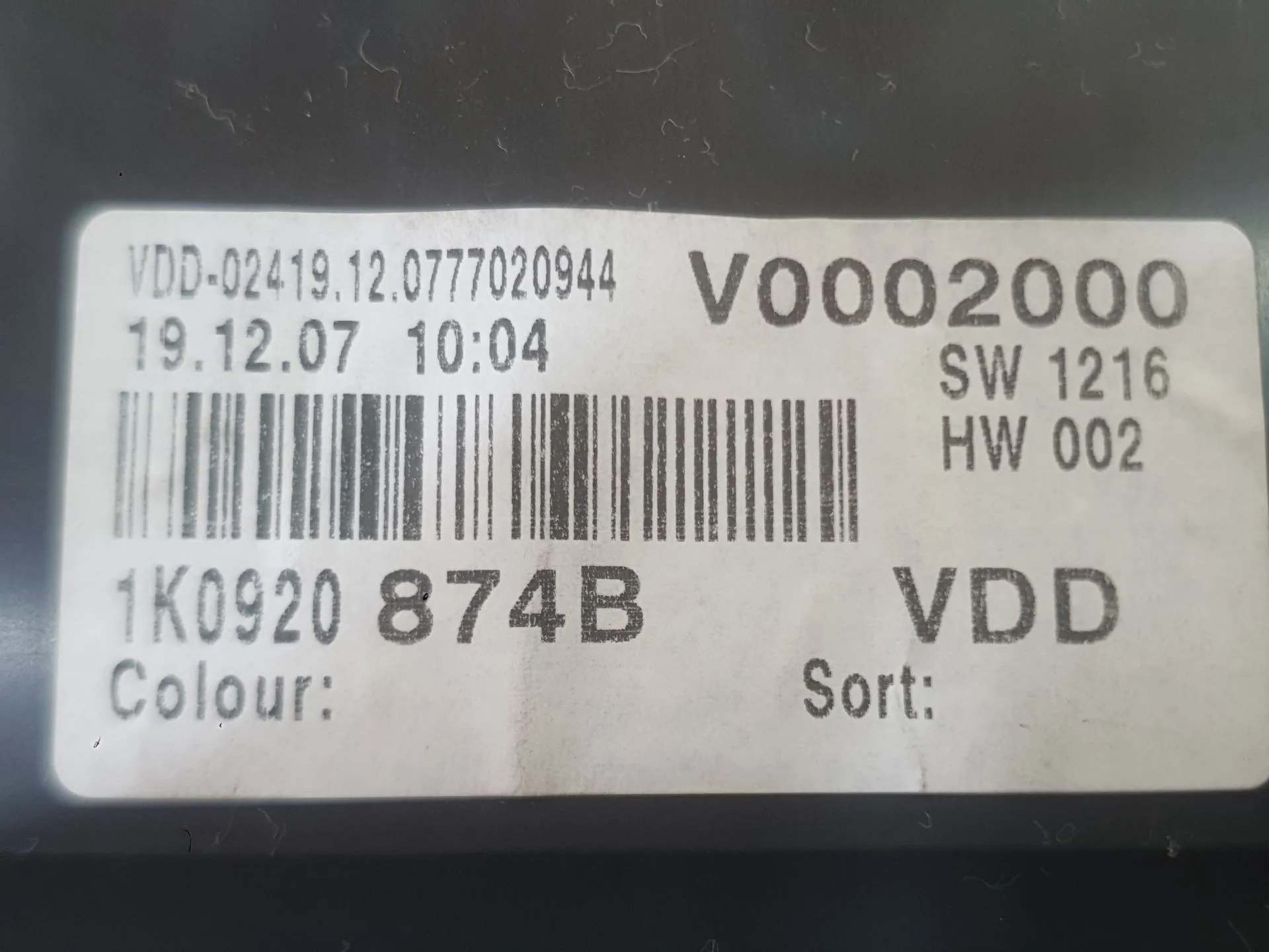 Cuadro Instrumentos para Volkswagen Golf V (1K1)