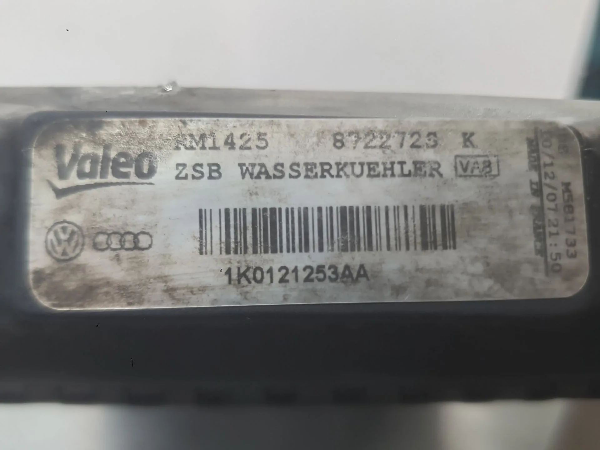 Radiador Agua para Volkswagen Golf V (1K1)