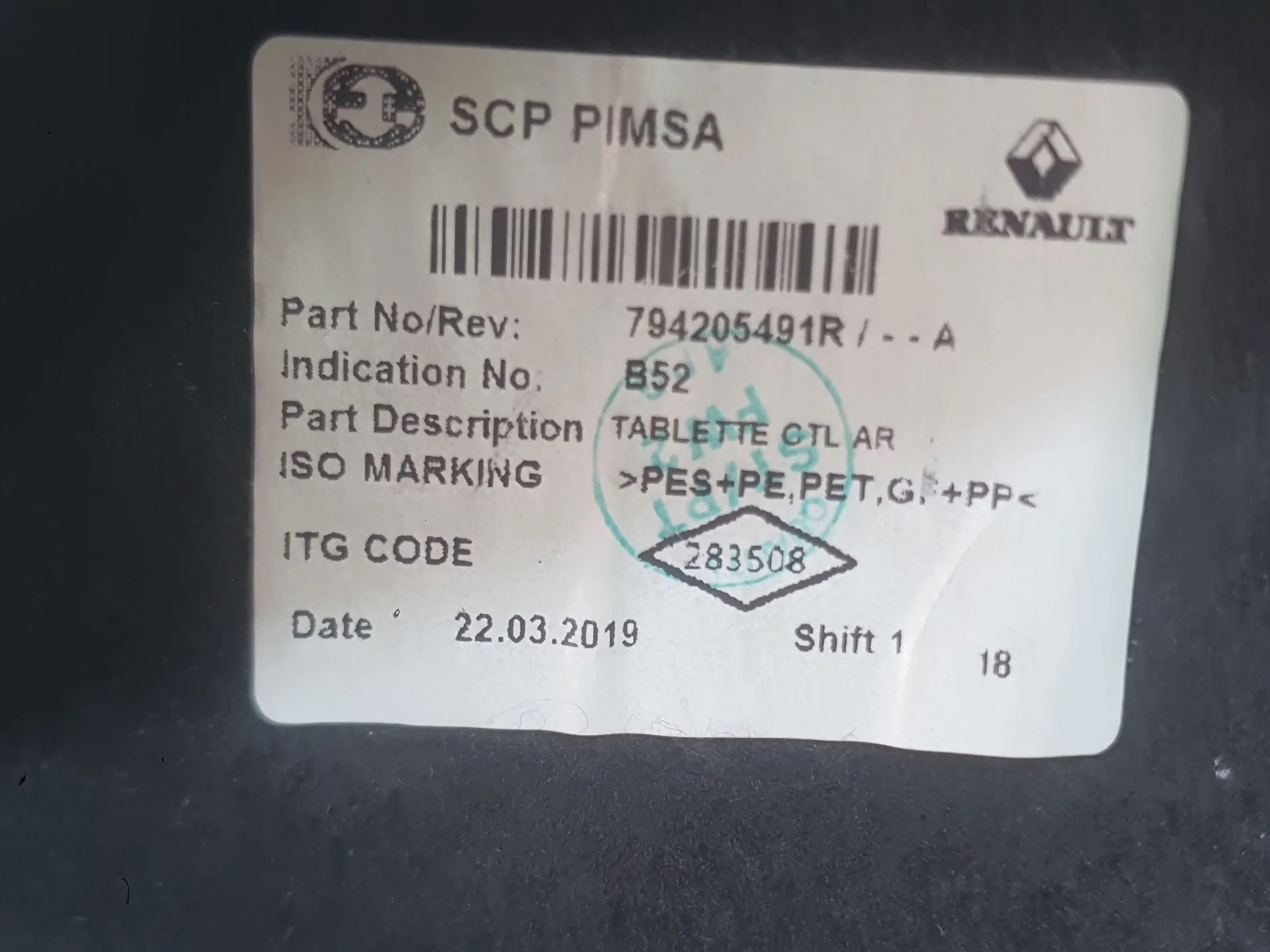 Bandeja Trasera para Dacia Sandero Ii (B8_)