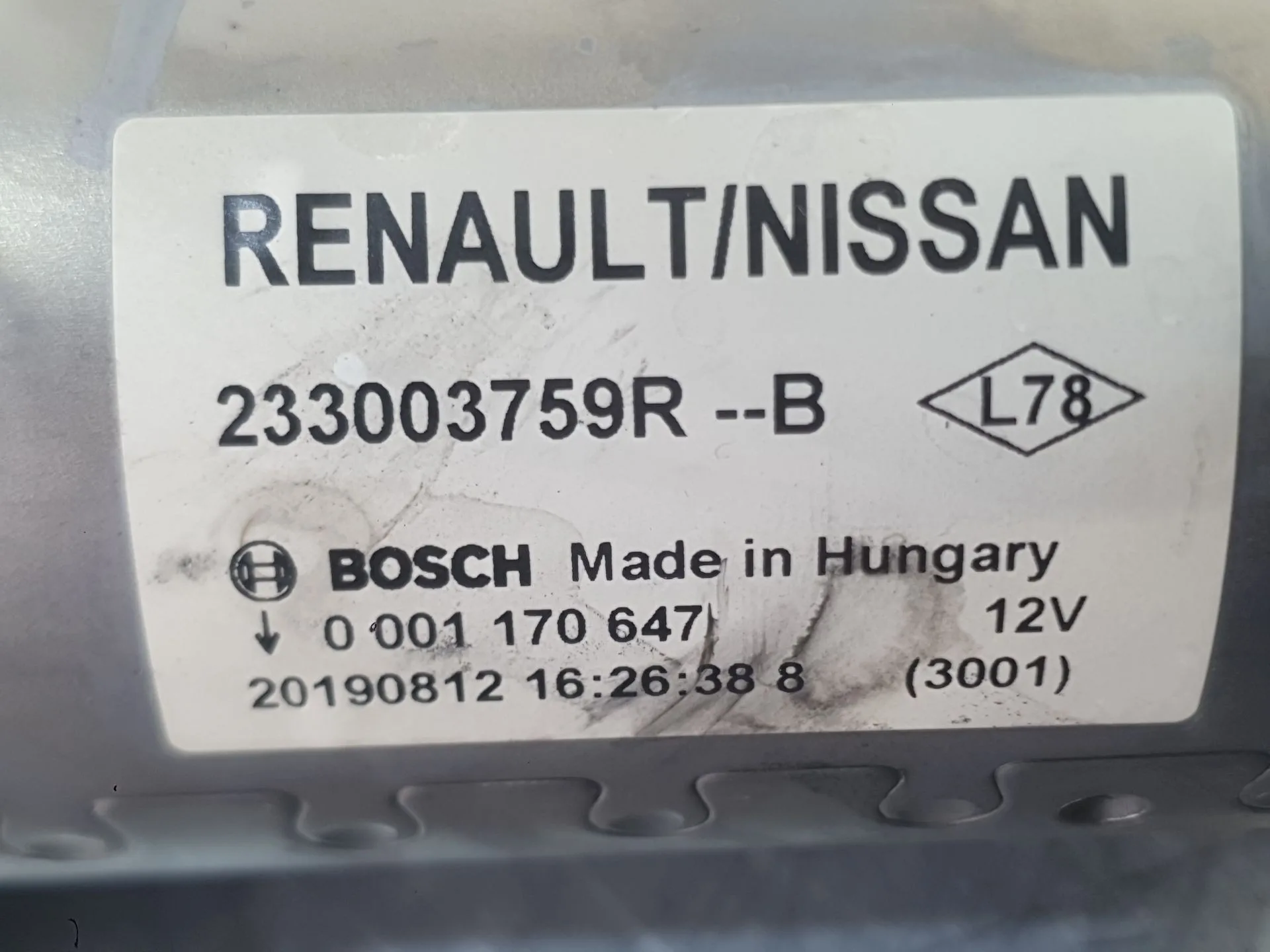 Motor Arranque para Dacia Sandero Ii (B8_)